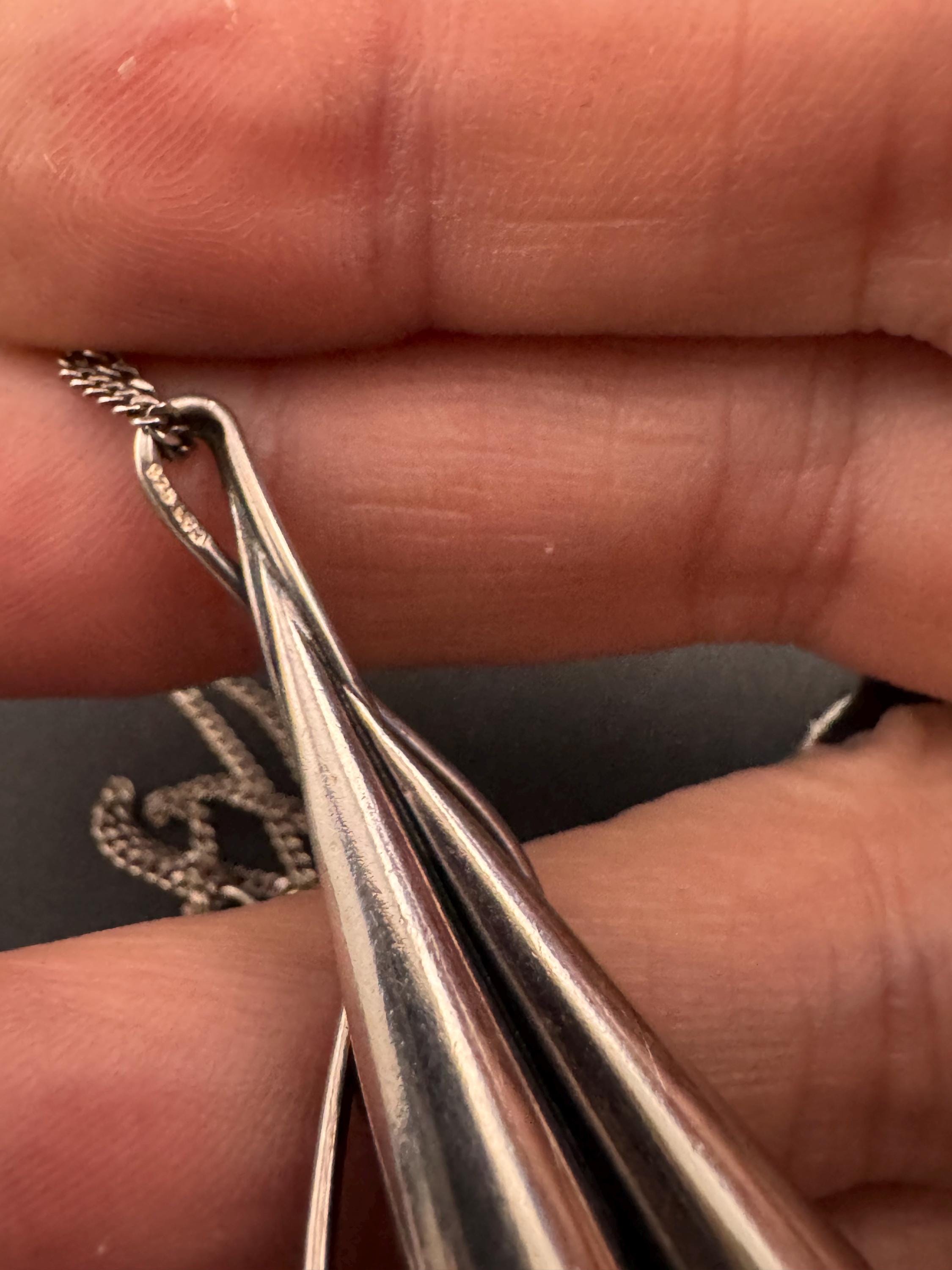 Art nouveau Amber artisan floral pendant  necklace,  Sterling silver 925