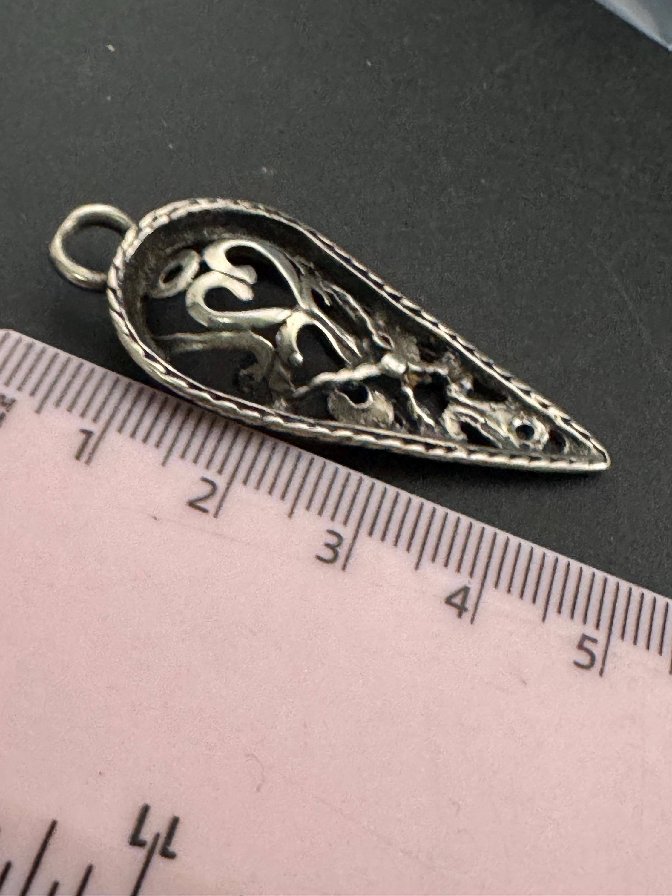 Vintage 800 Silver art nouveau style Pendant