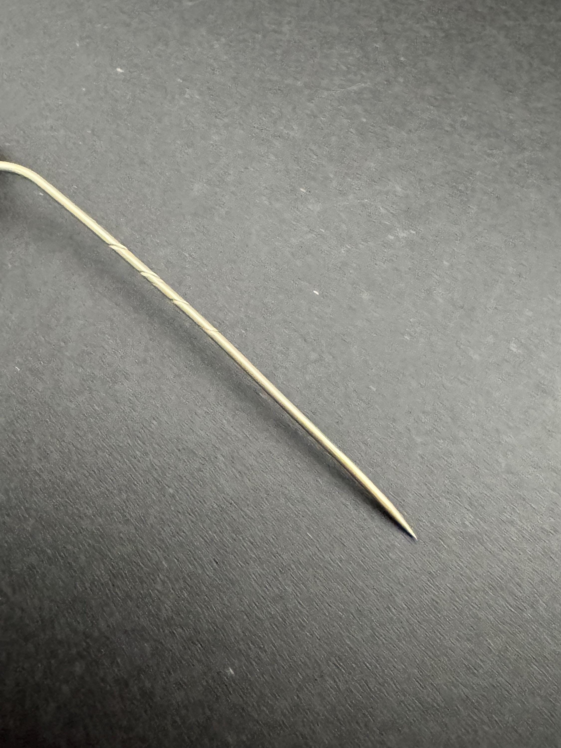 Sterling Silver Antique coral beaded Stick Pin, Victorian Edwardian 1900s 1920s