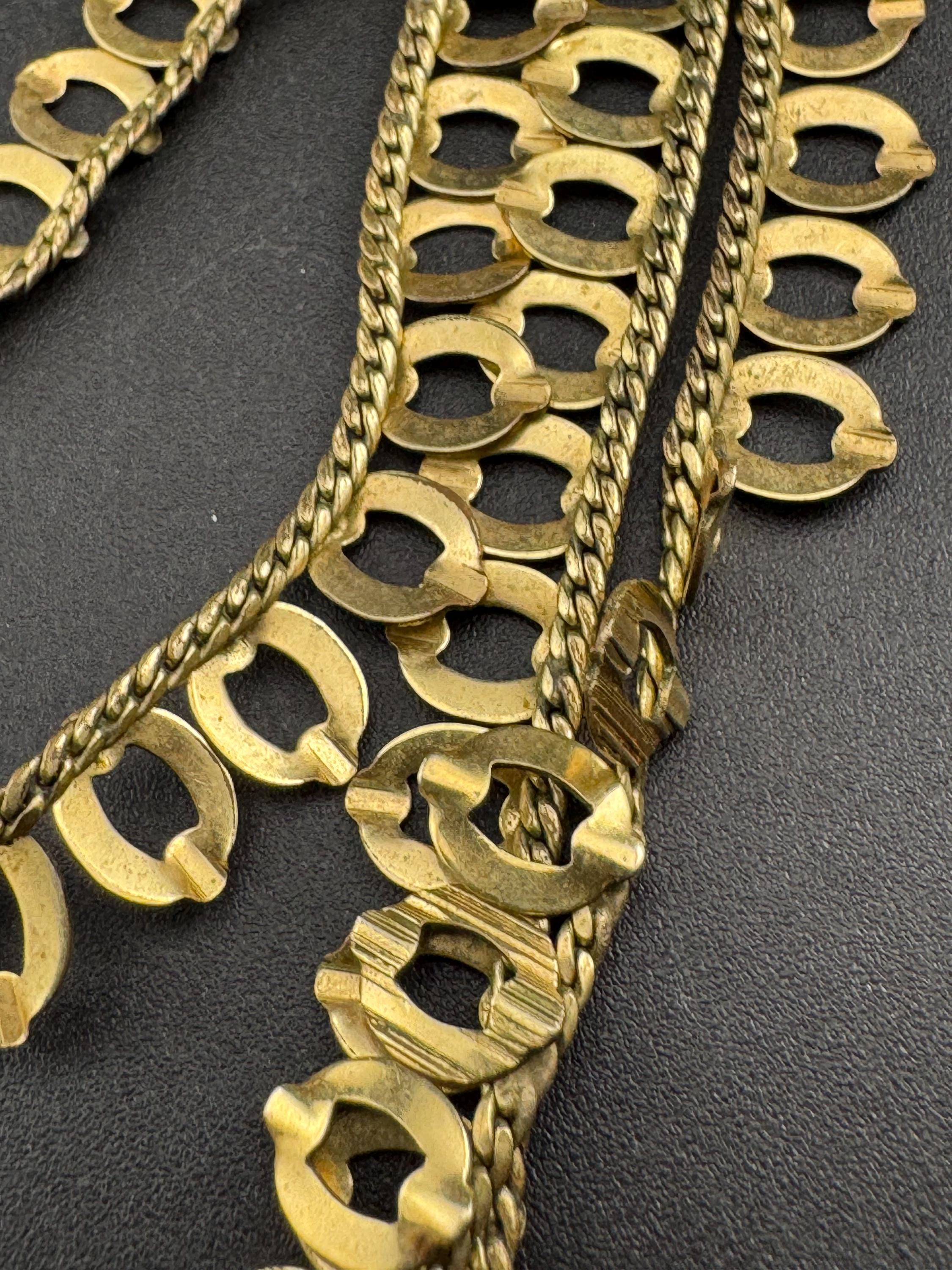 Amerkinaner A*D German Gold plated necklace Choker, MODERNIST