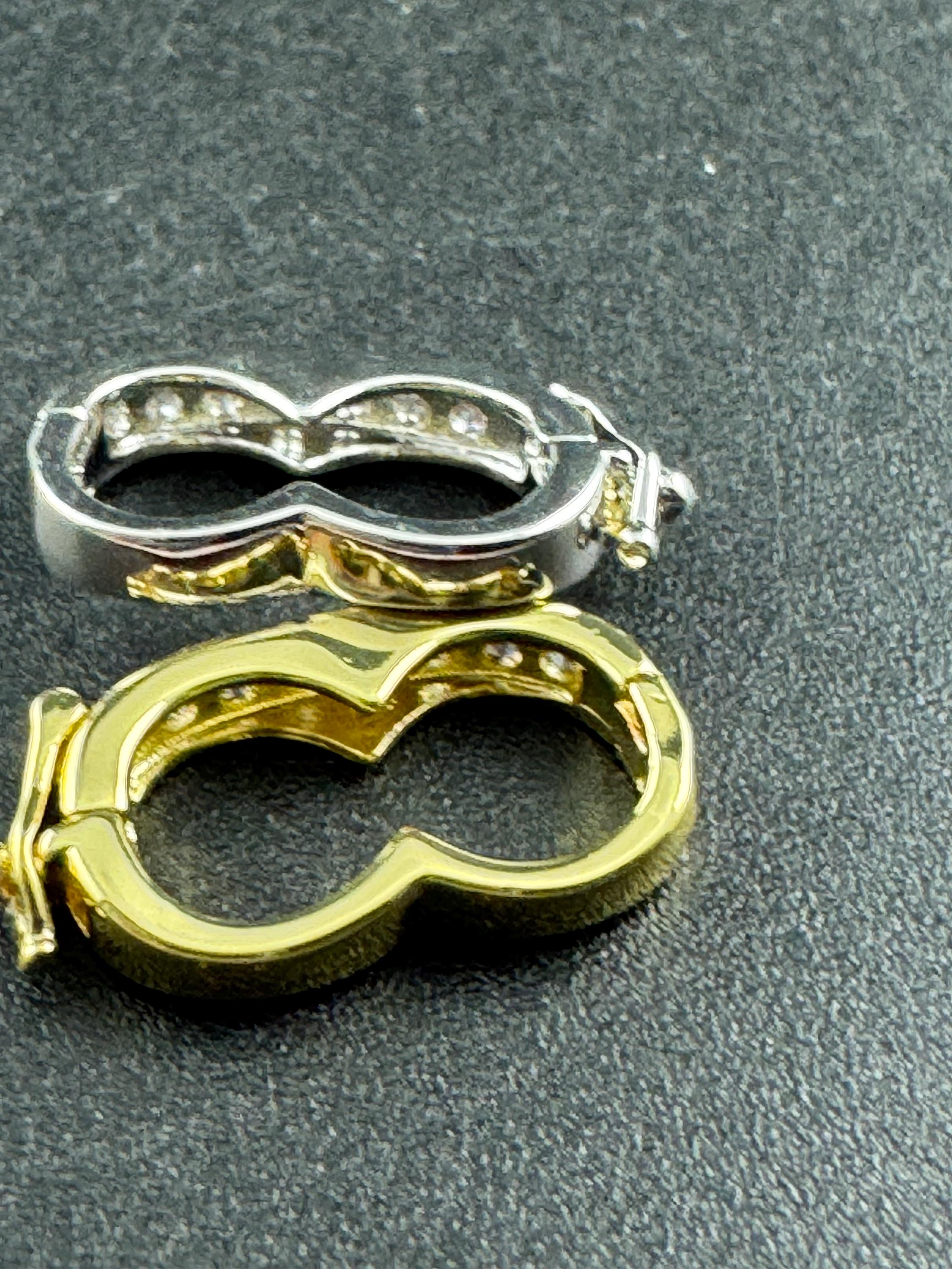 Necklace shortener for beaded necklaces, double up in Gold and silver tone with diamanté