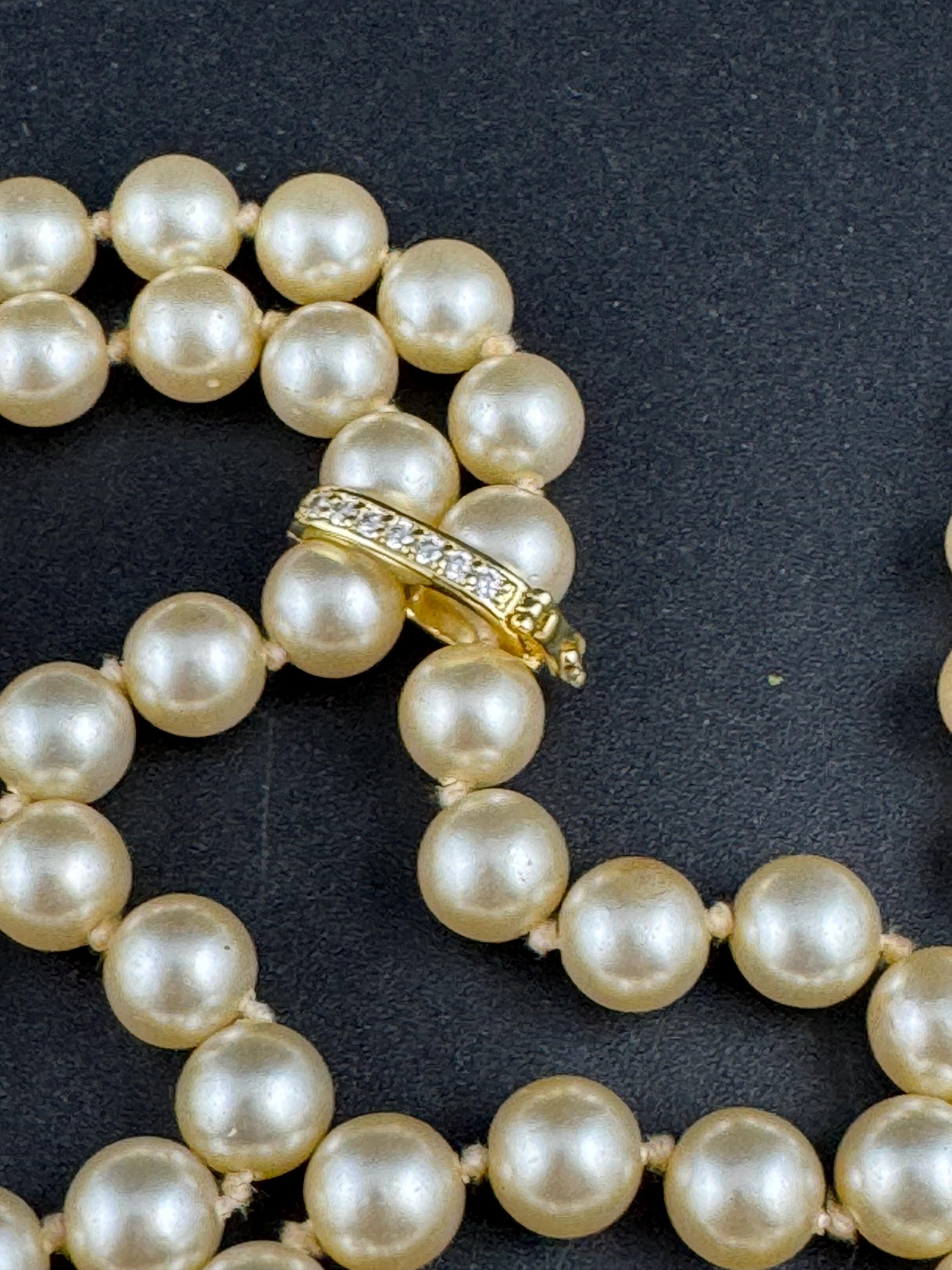 Necklace shortener for beaded necklaces, double up in Gold and silver tone with diamanté