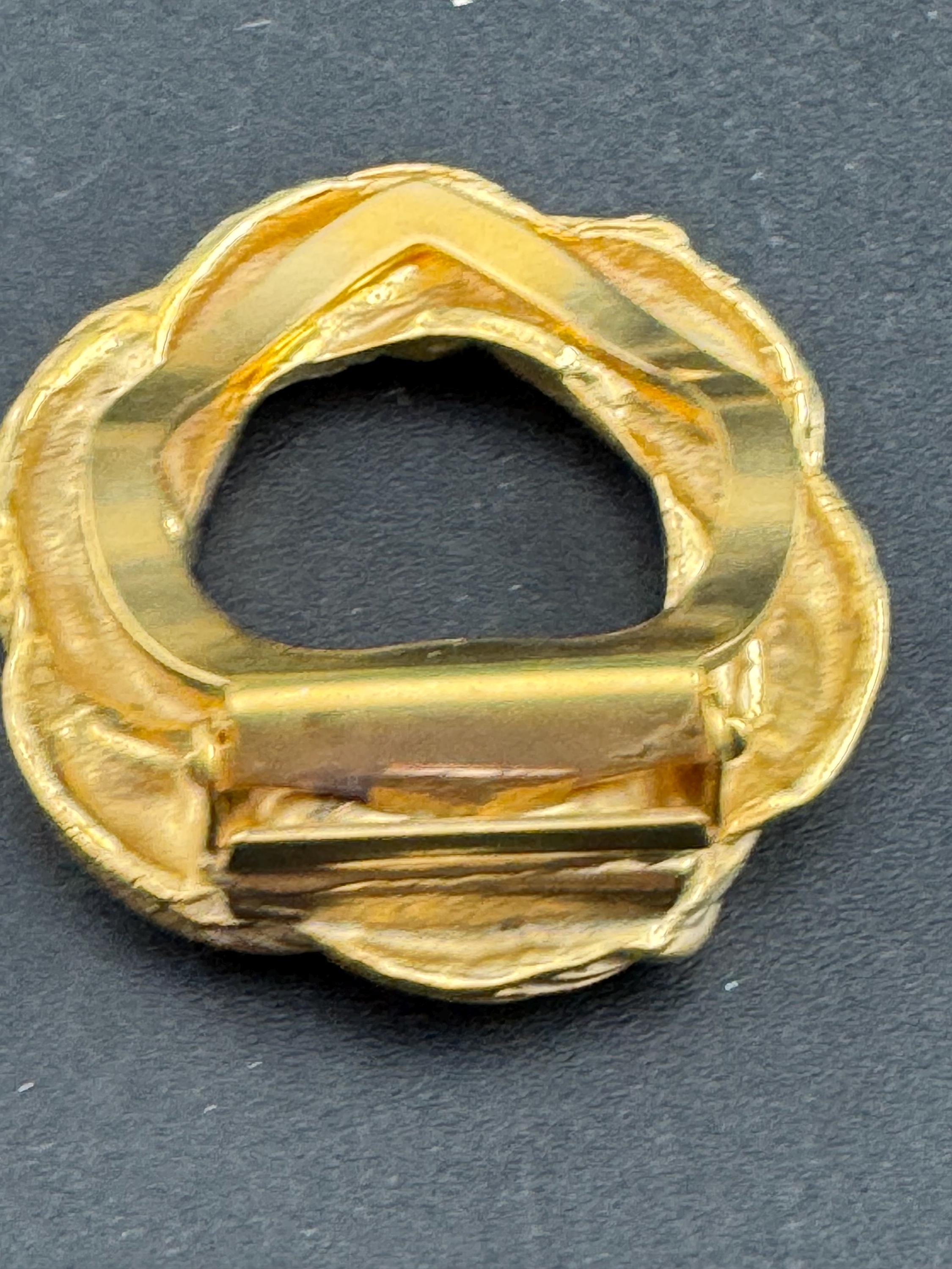 Vintage Gold rope Scarf Clip: Nautical style