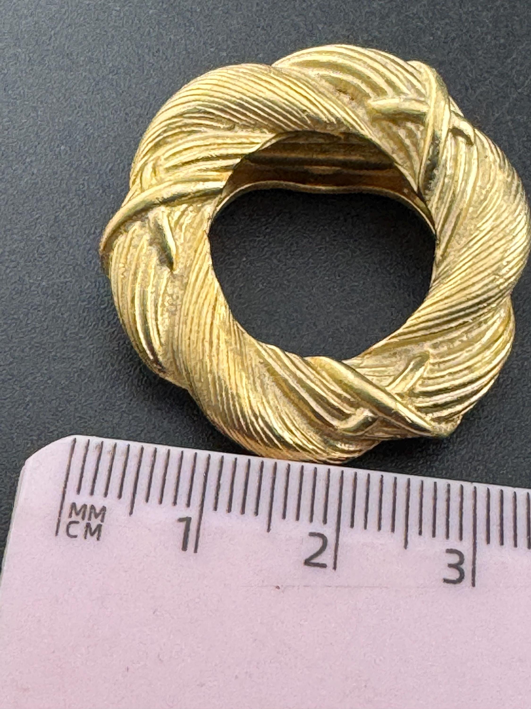 Vintage Gold rope Scarf Clip: Nautical style