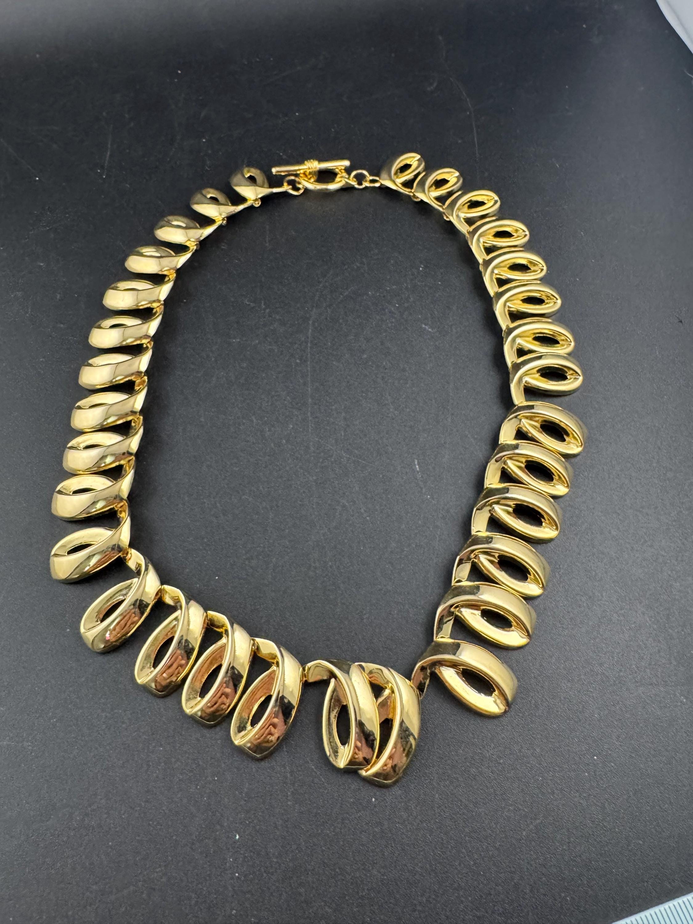 wide chunky gold choker, tbar toggle necklace 46cm y2k