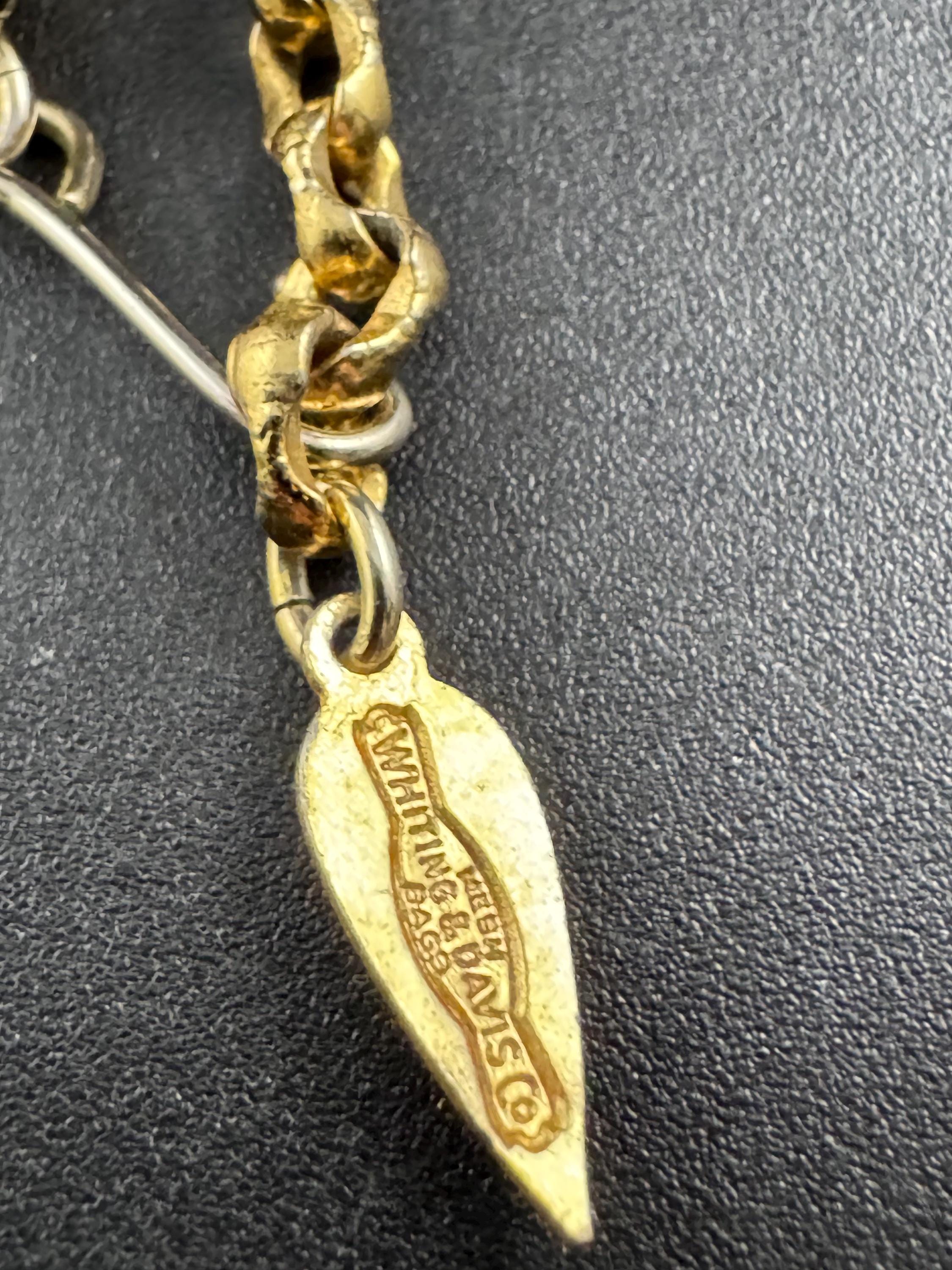 Vintage whiting and Davis gold mesh choker,  signed bib chainmail necklace