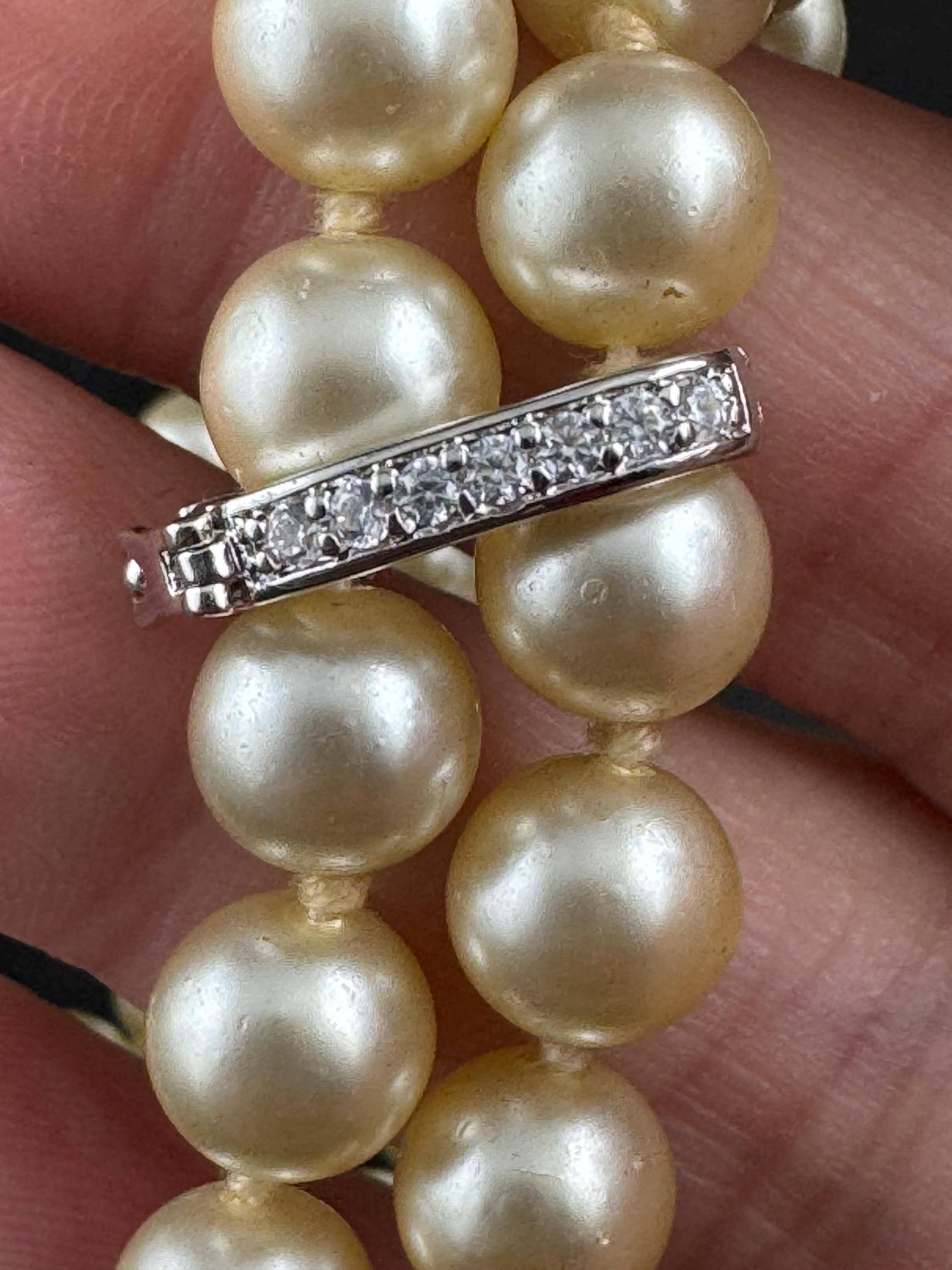 Necklace shortener for beaded necklaces, double up in Gold and silver tone with diamanté