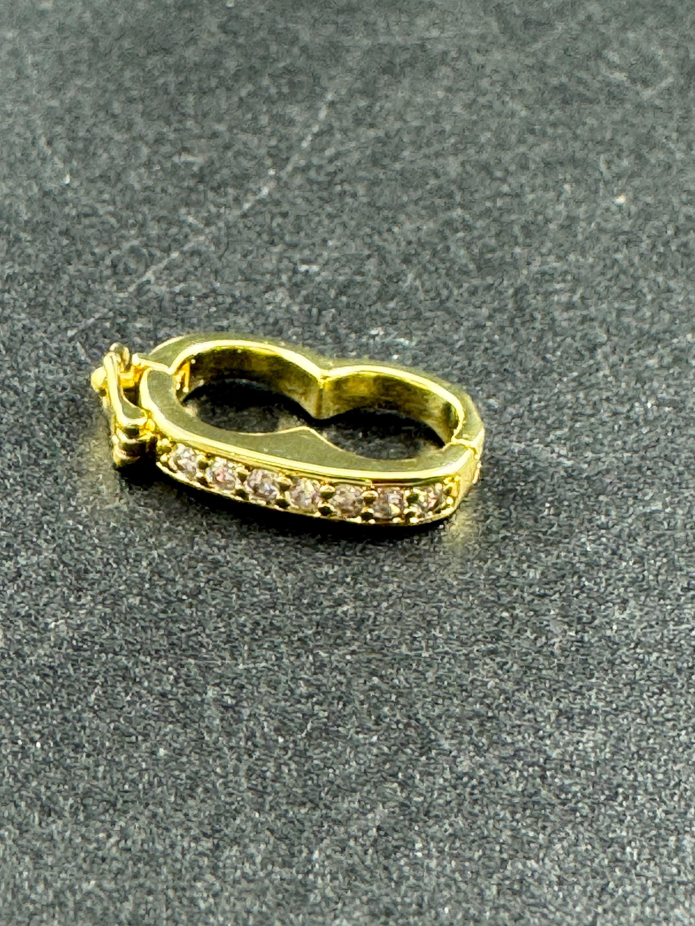 Necklace shortener for beaded necklaces, double up in Gold and silver tone with diamanté