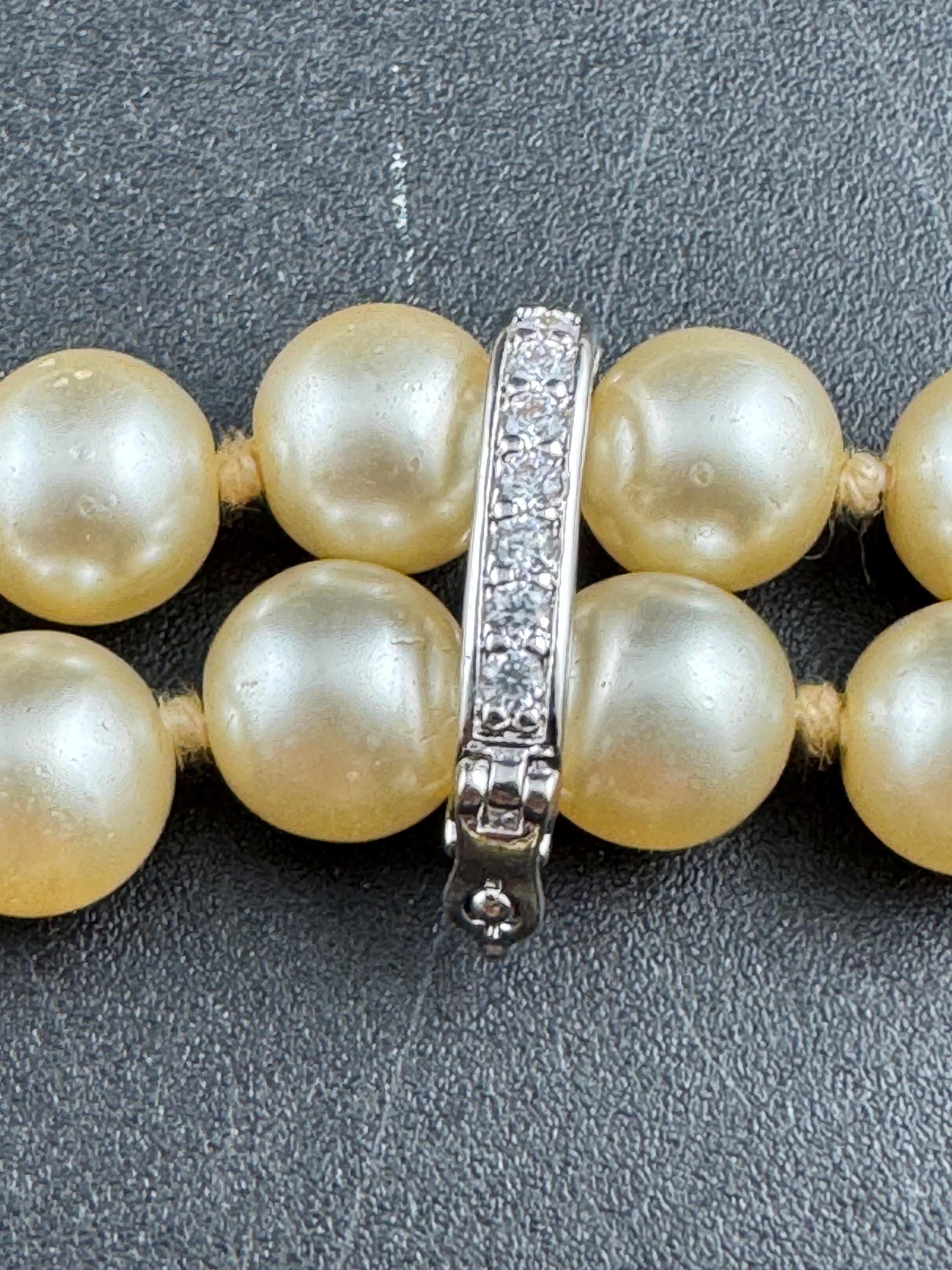 Necklace shortener for beaded necklaces, double up in Gold and silver tone with diamanté