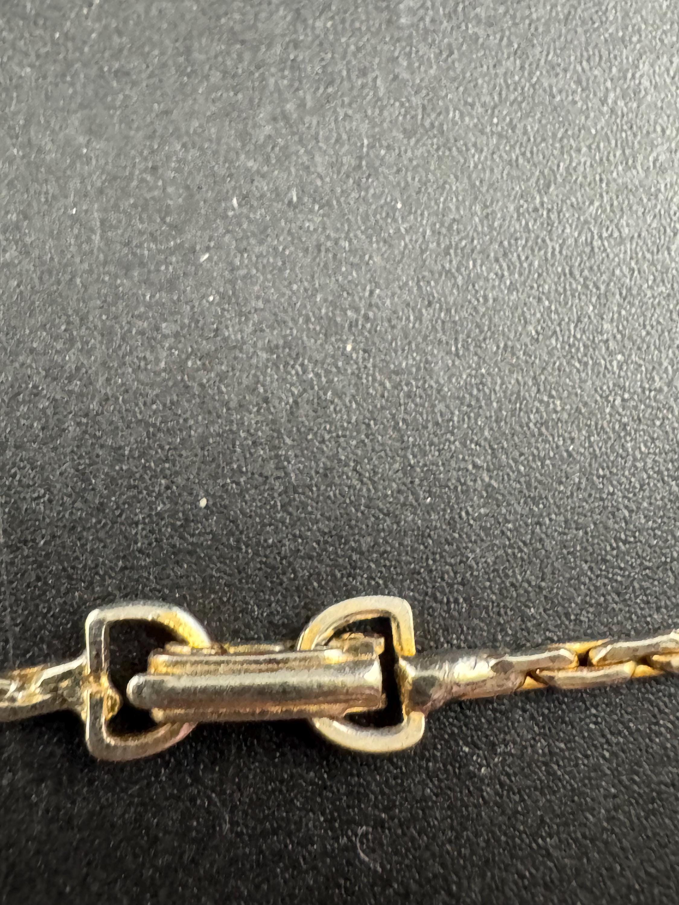 Alice caviness black rhinestone pendant necklace, unsigned gold tone serpentine chain