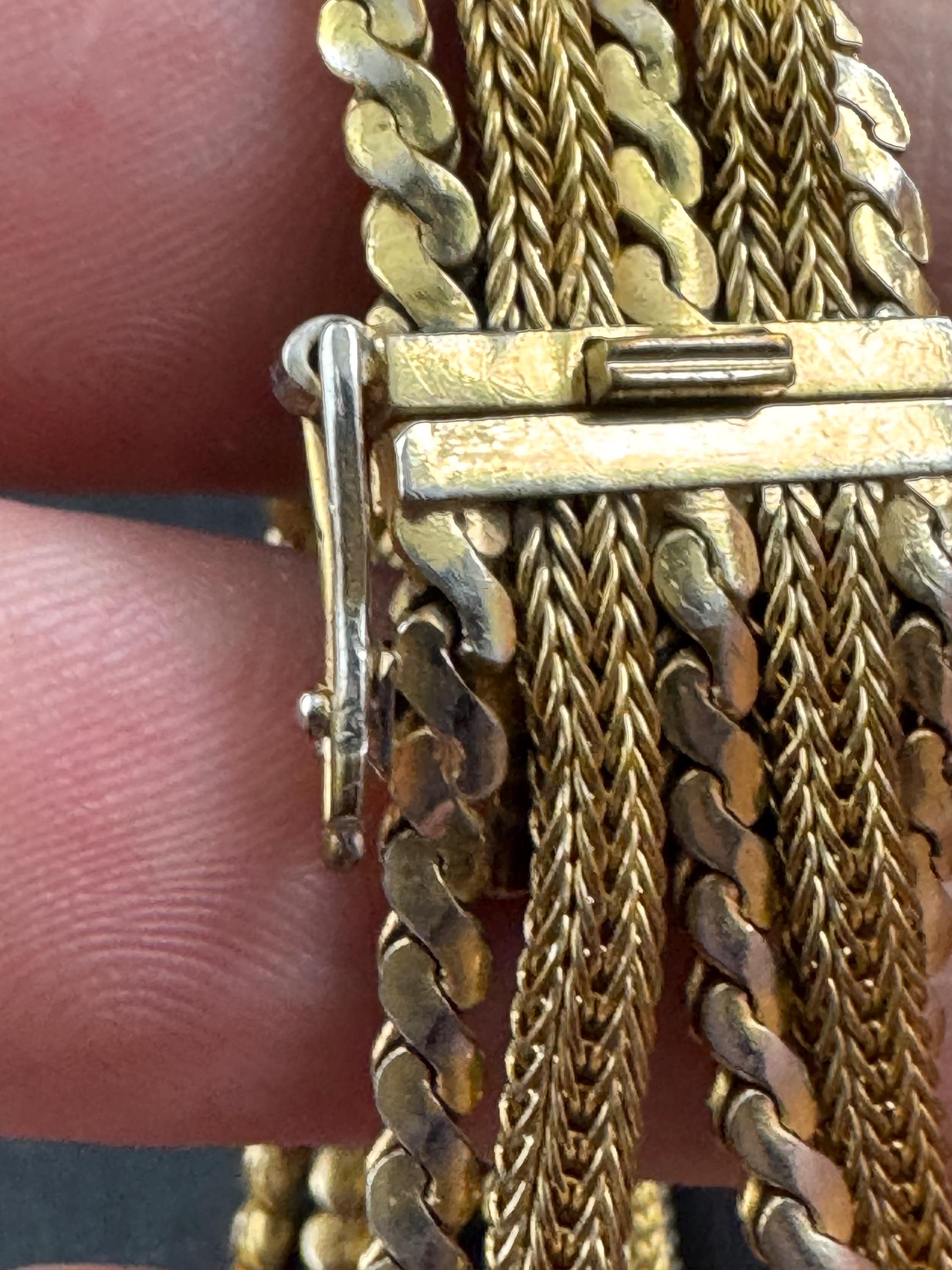 Grosse 1963 multistrand serpentine chain bracelet, signed 1960s