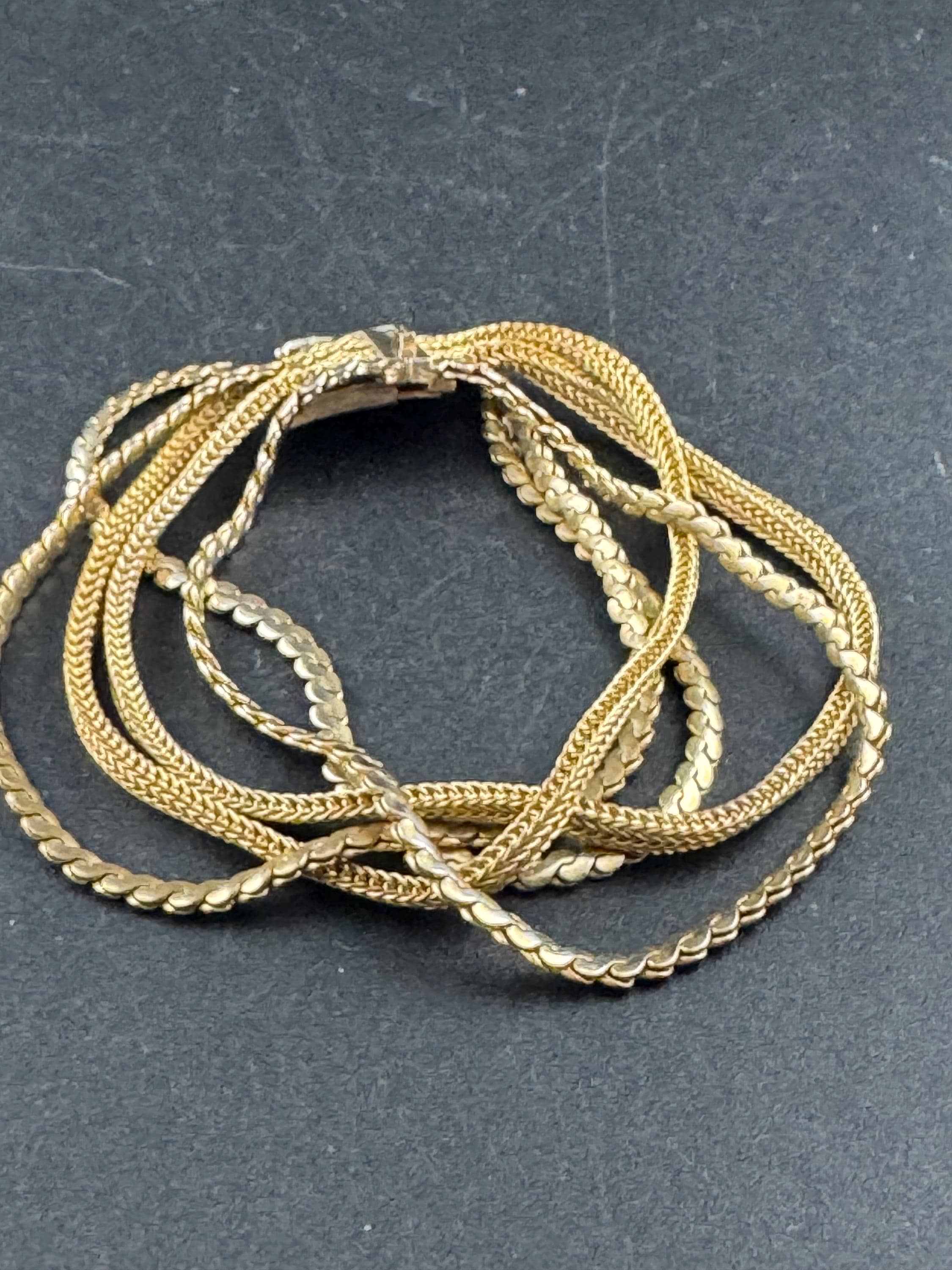 Grosse 1963 multistrand serpentine chain bracelet, signed 1960s