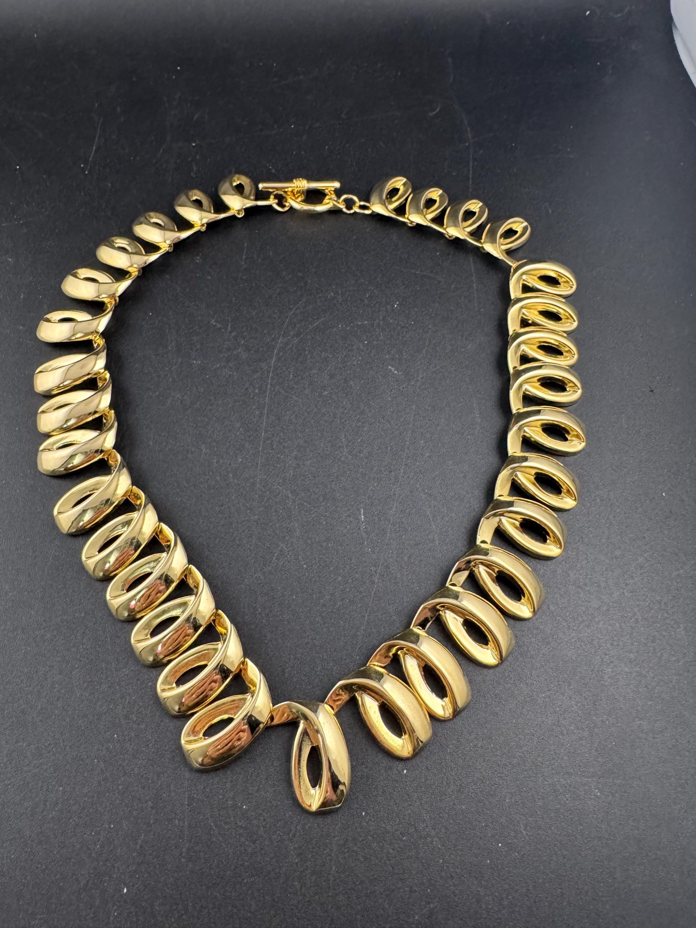 wide chunky gold choker, tbar toggle necklace 46cm y2k