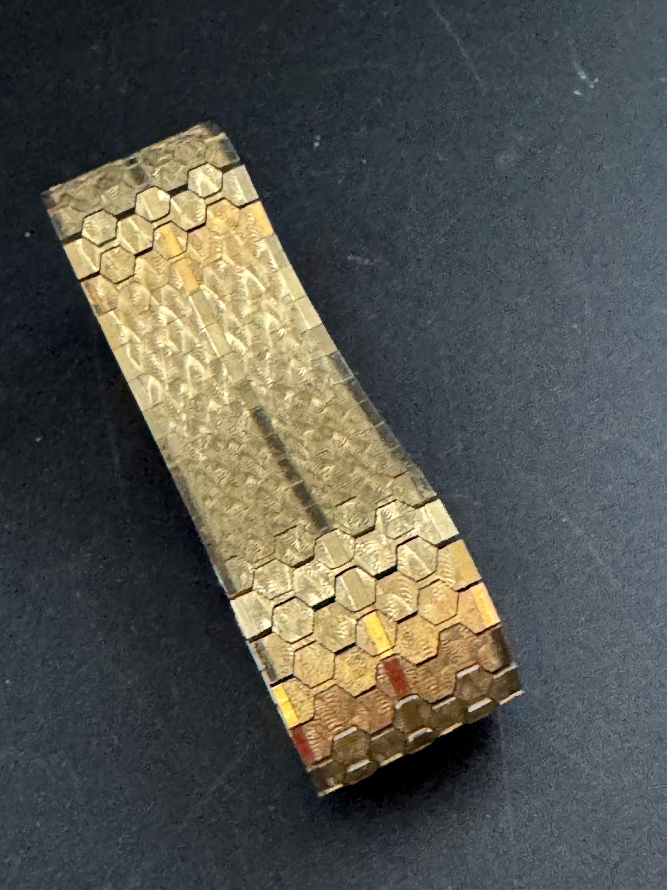 1970s Italian 18k Gold Plated Cuff Bracelet