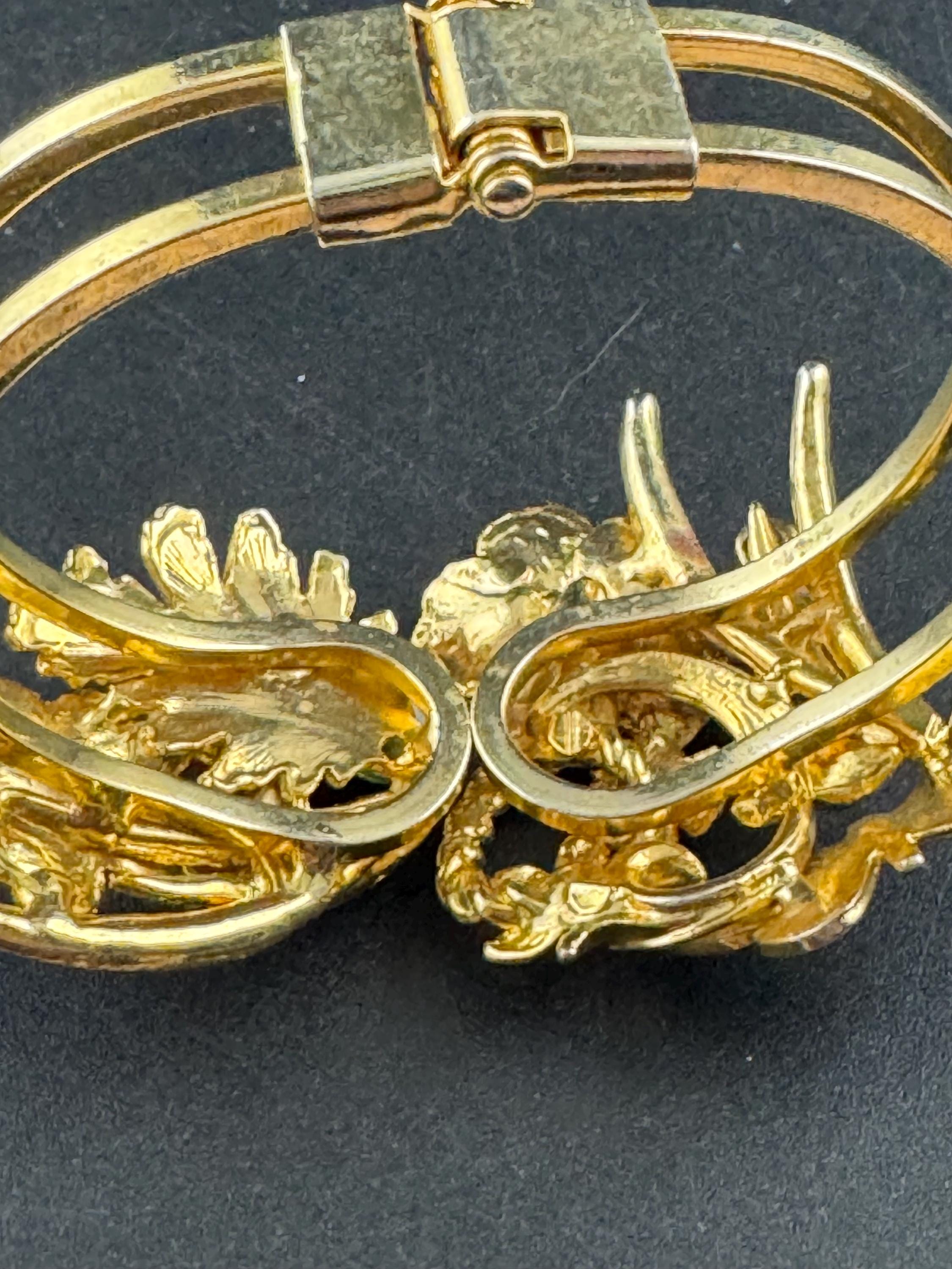 Whimsical enamel Clamper Bangle, blue pink crystal ladybird butterfly bracelet