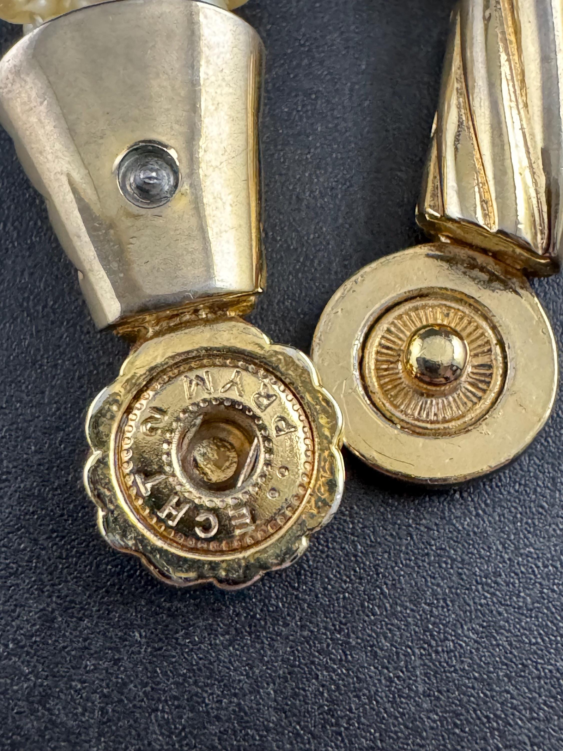 Signed Echt Prym pearl German designer choker necklace