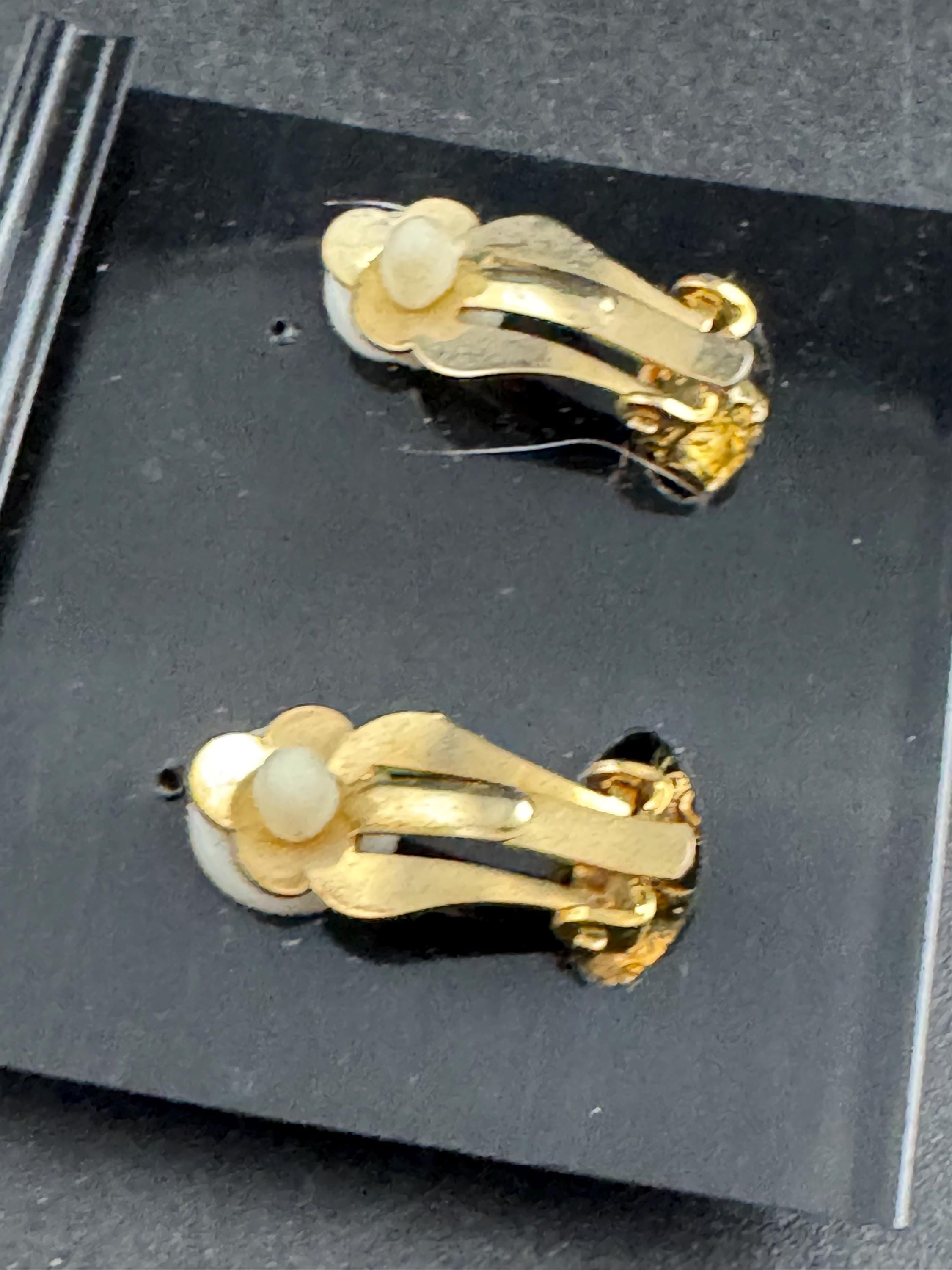 Isle of Bute seashell clip on earrings, mixed metals silver and gold tone