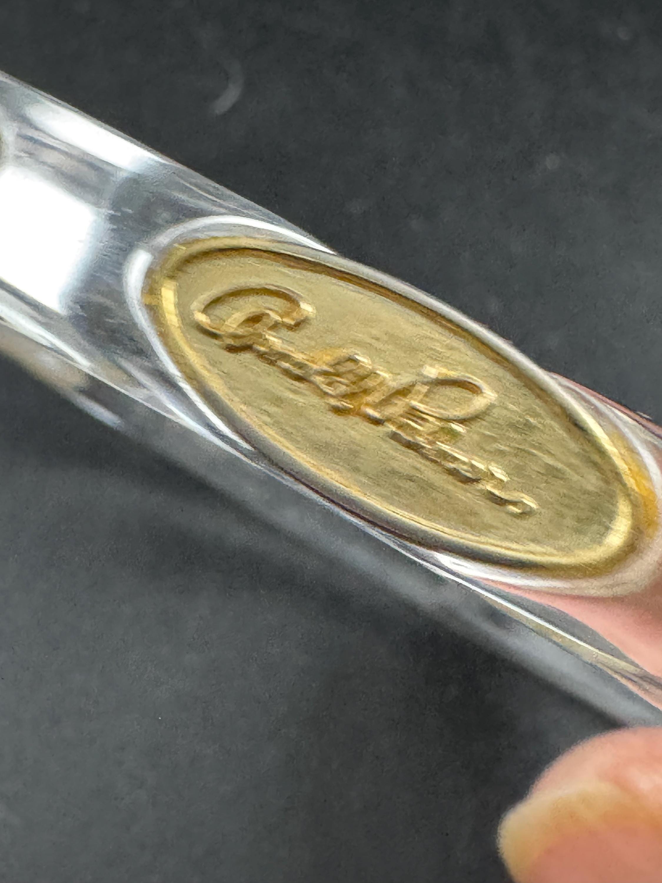 Signed clear lucite plastic diamanté paste bangle, vintage