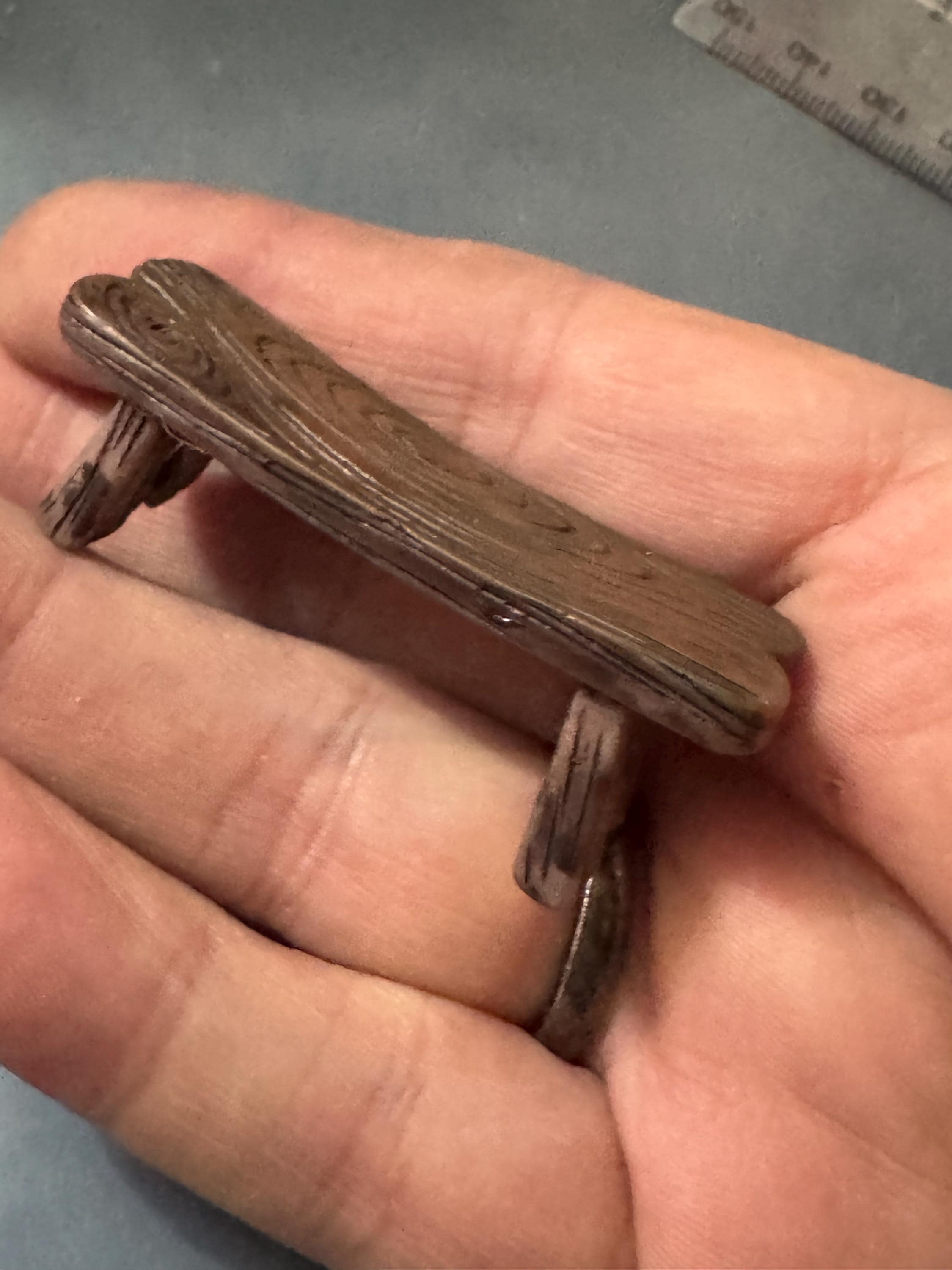 Miniature wooden bench, brown acrylic medium or small cake topper dollhouse scenery