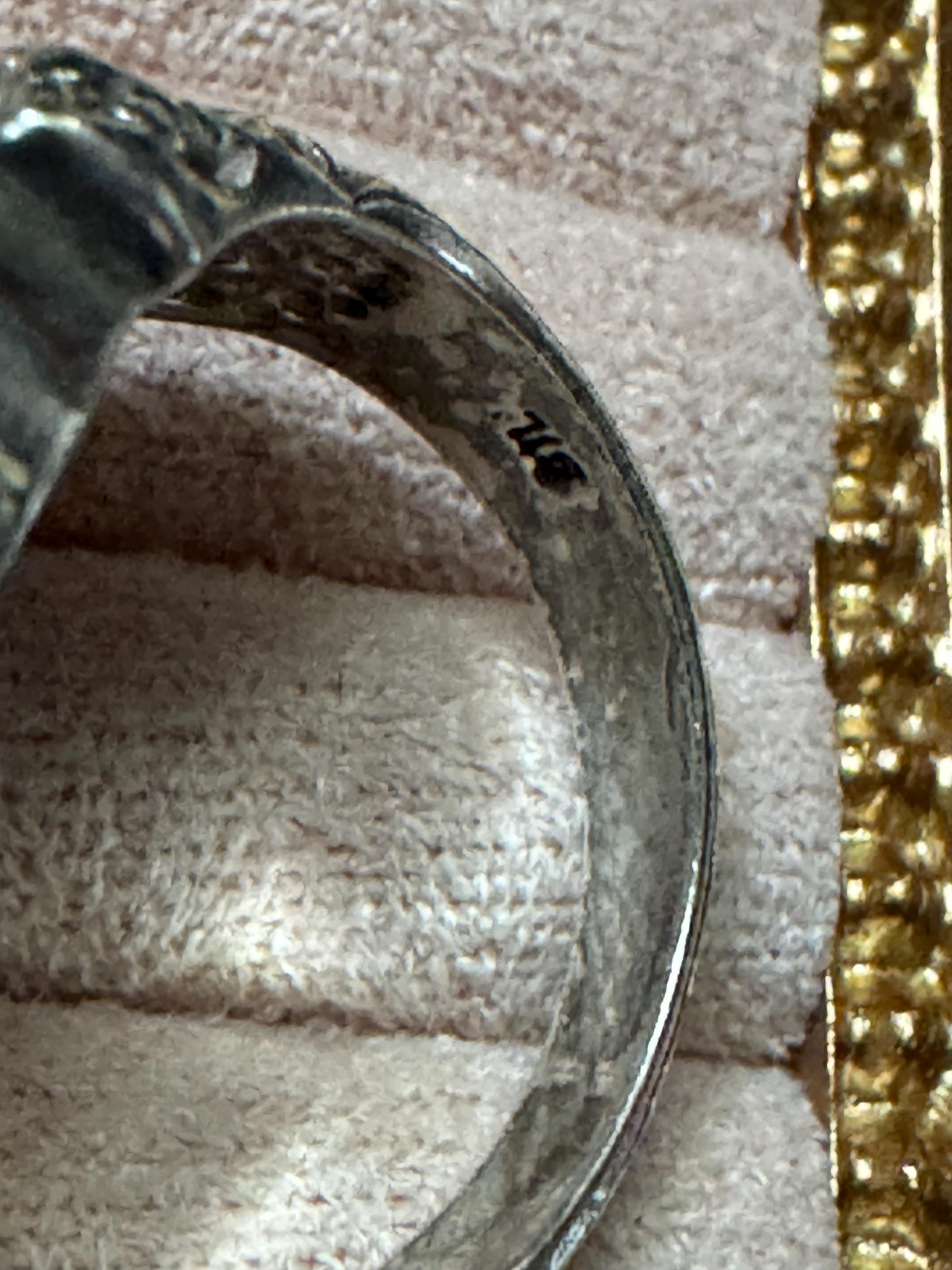 Size S tigers eye gemstone ring, 925 sterling silver brutalist 1970s