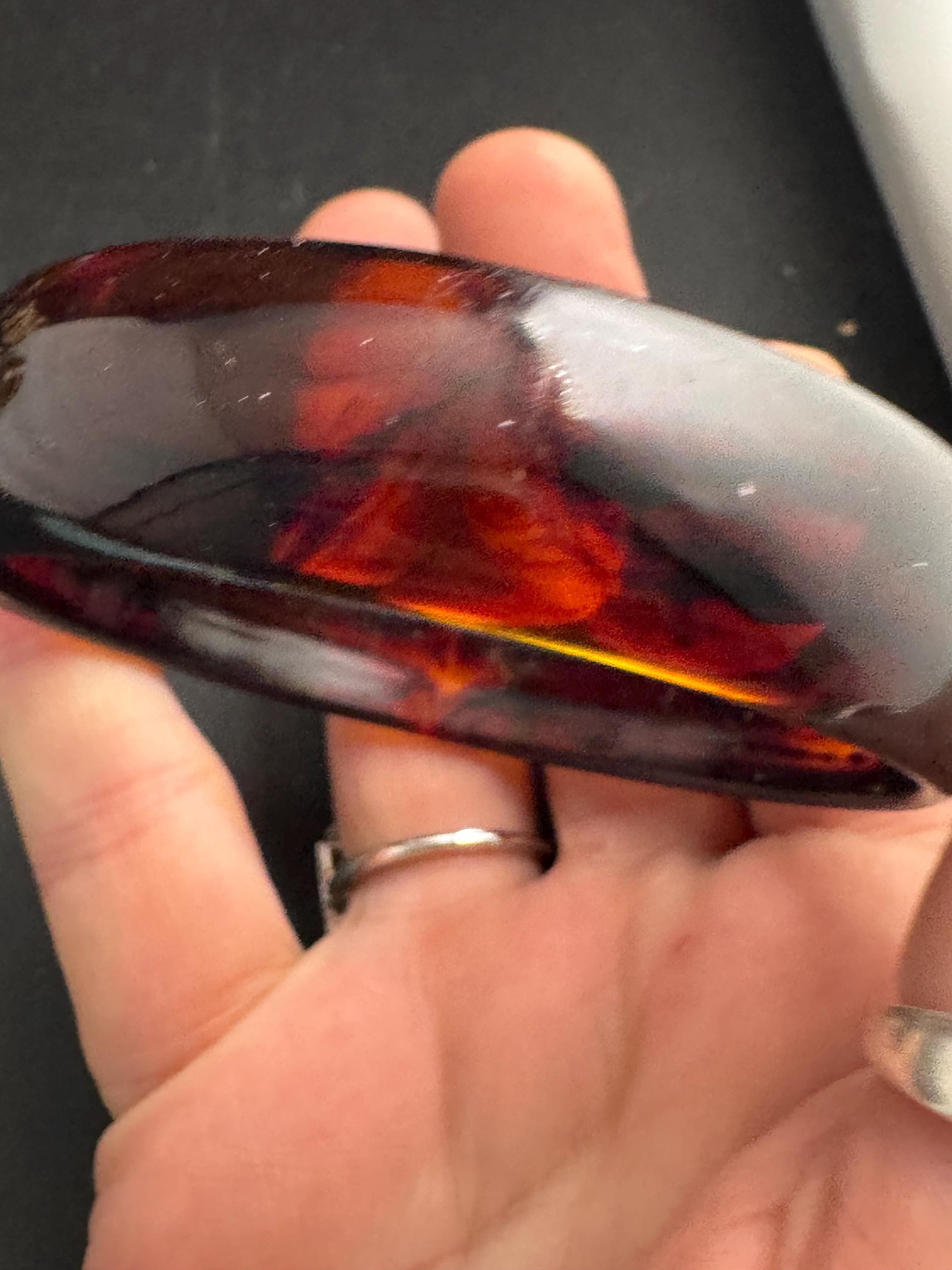 Faux tortoiseshell brown plastic  bangle, vintage bracelet ideal for stacking layering