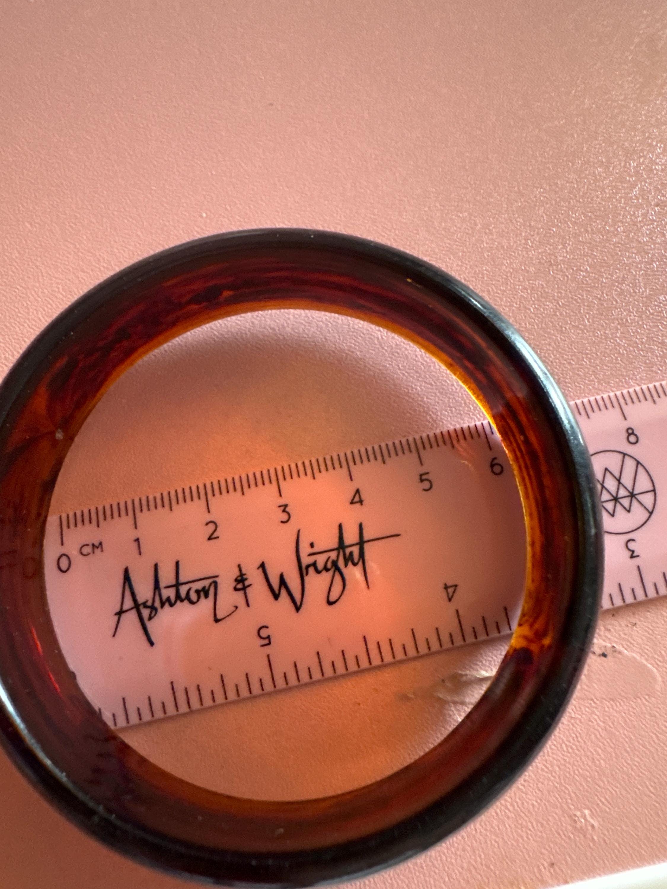 Faux tortoiseshell brown plastic  bangle, vintage bracelet ideal for stacking layering