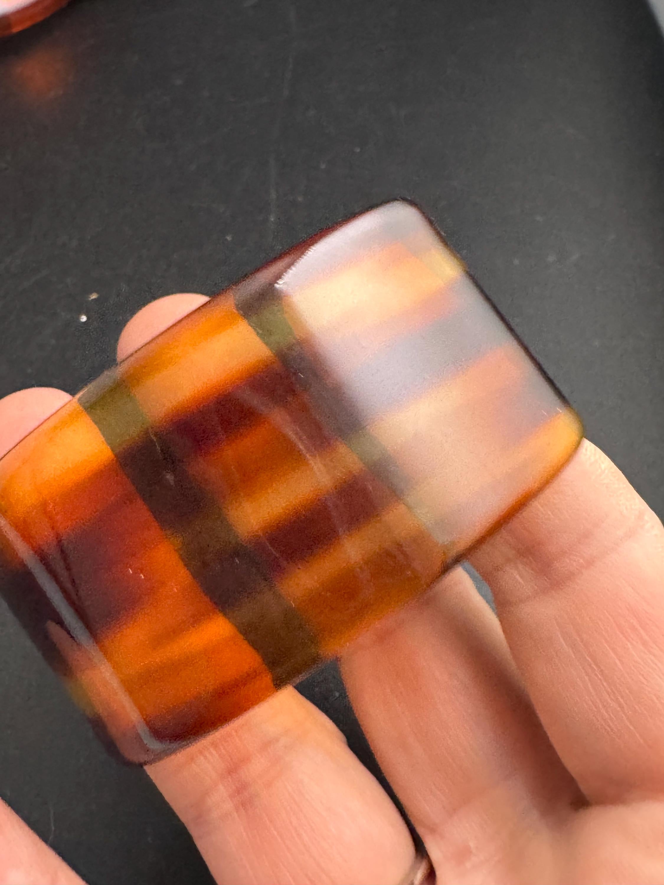 Wide tortoiseshell brown plastic  bangle, vintage open cuff bracelet