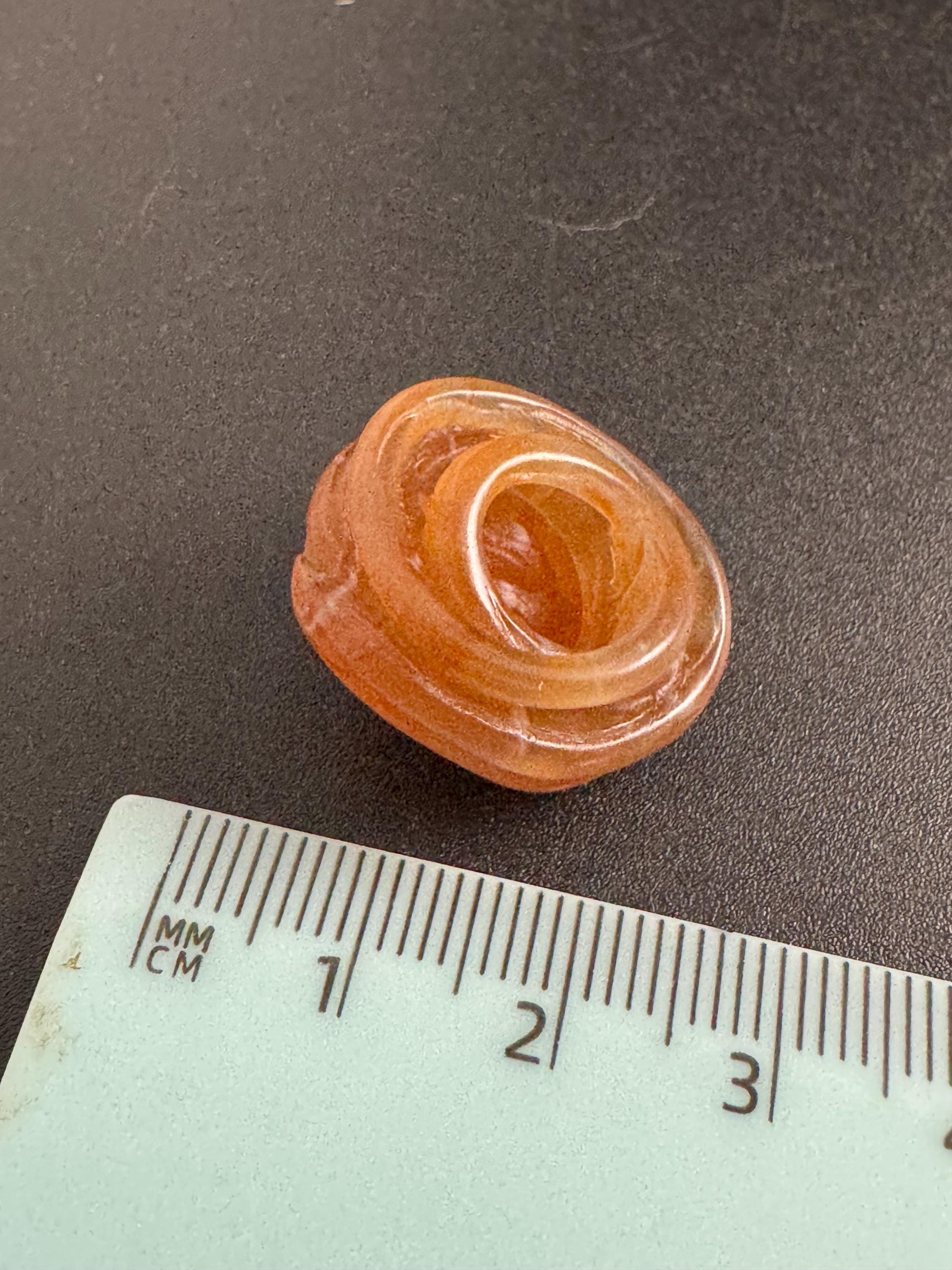 Brown floral acrylic flower buttons 5 pcs , choose 18mm or 23mm