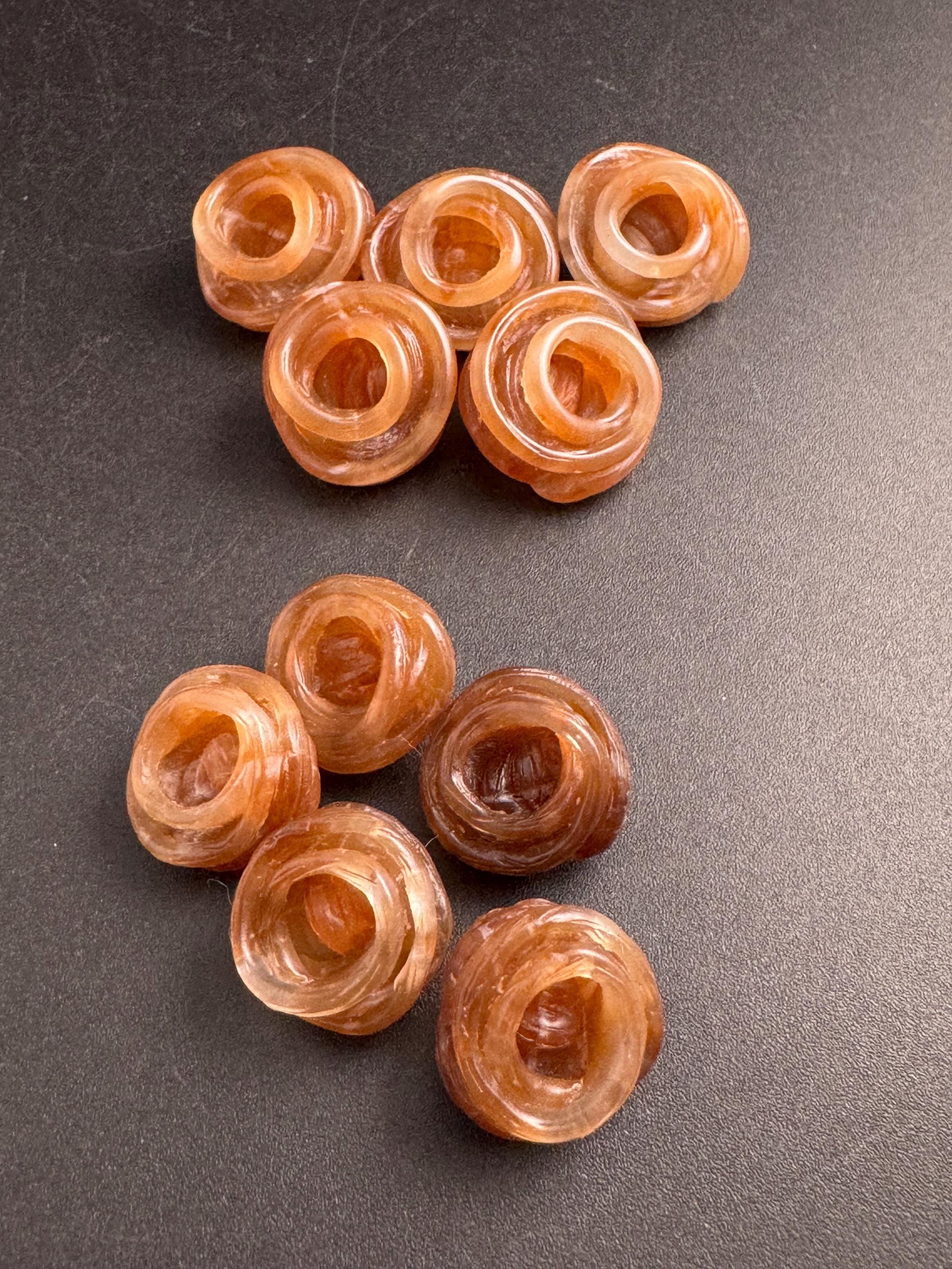 Brown floral acrylic flower buttons 5 pcs , choose 18mm or 23mm