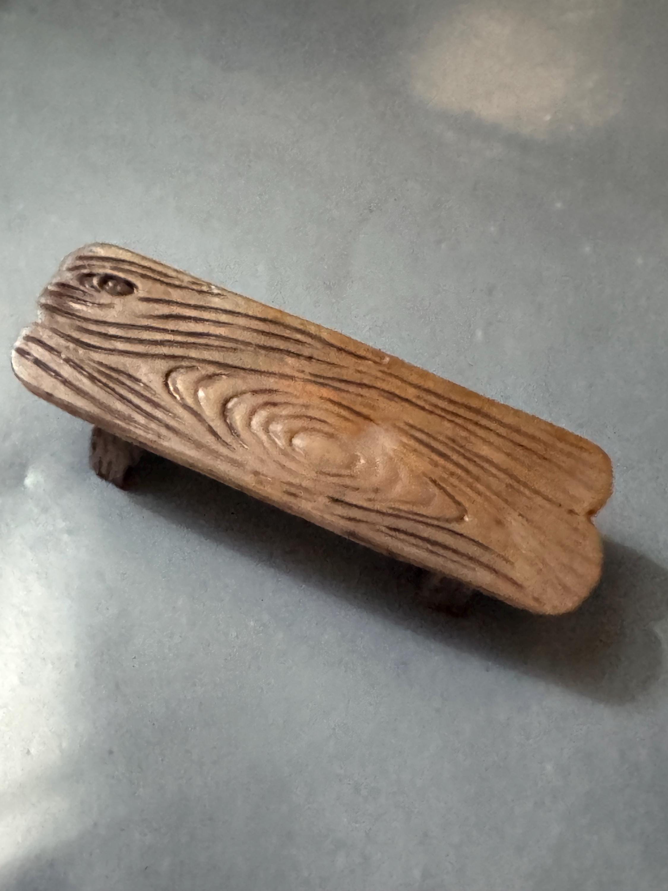 Miniature wooden bench, brown acrylic medium or small cake topper dollhouse scenery