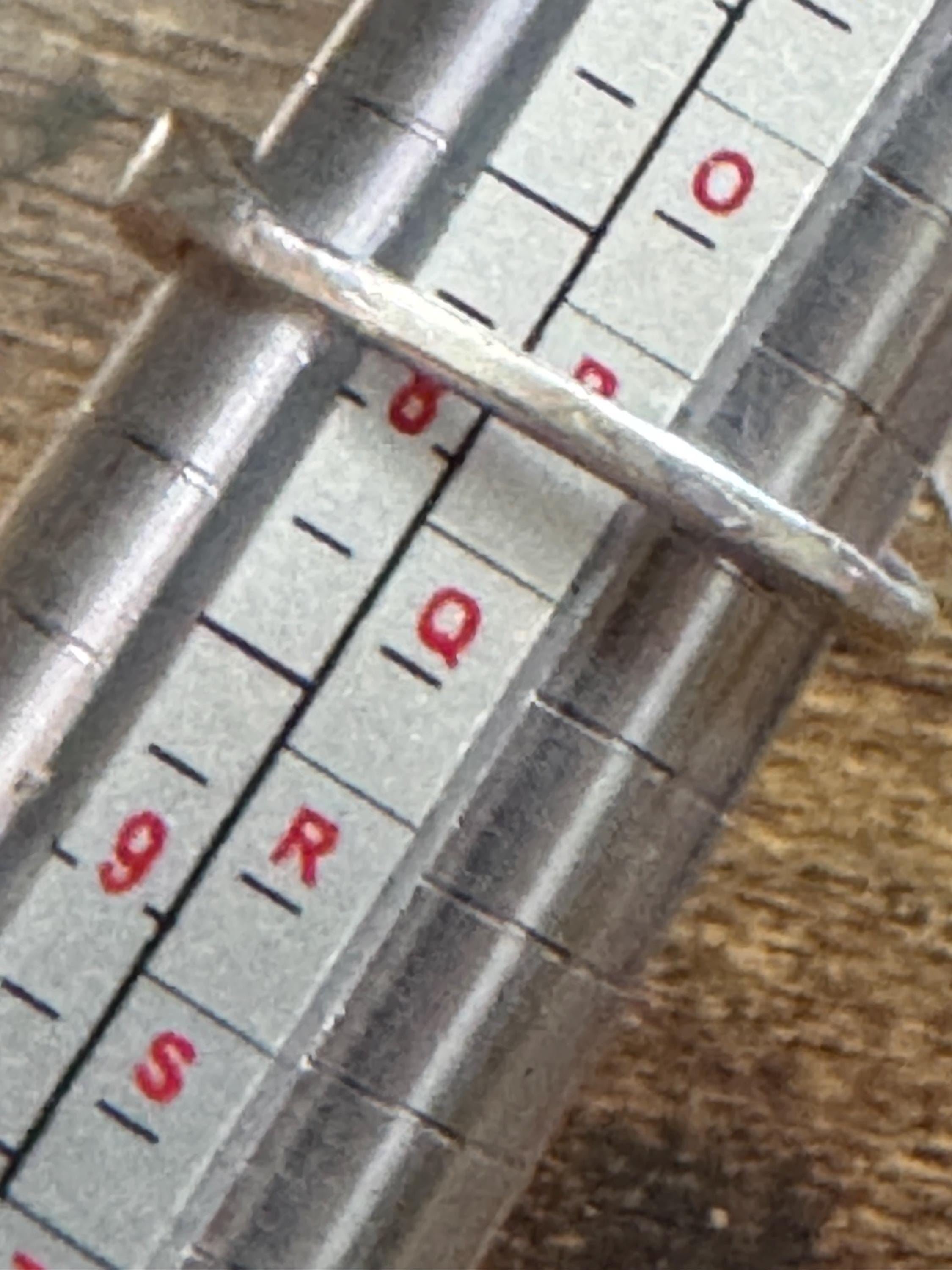 Size P 925 slim gem set band ring, Sterling Silver set with clear stones