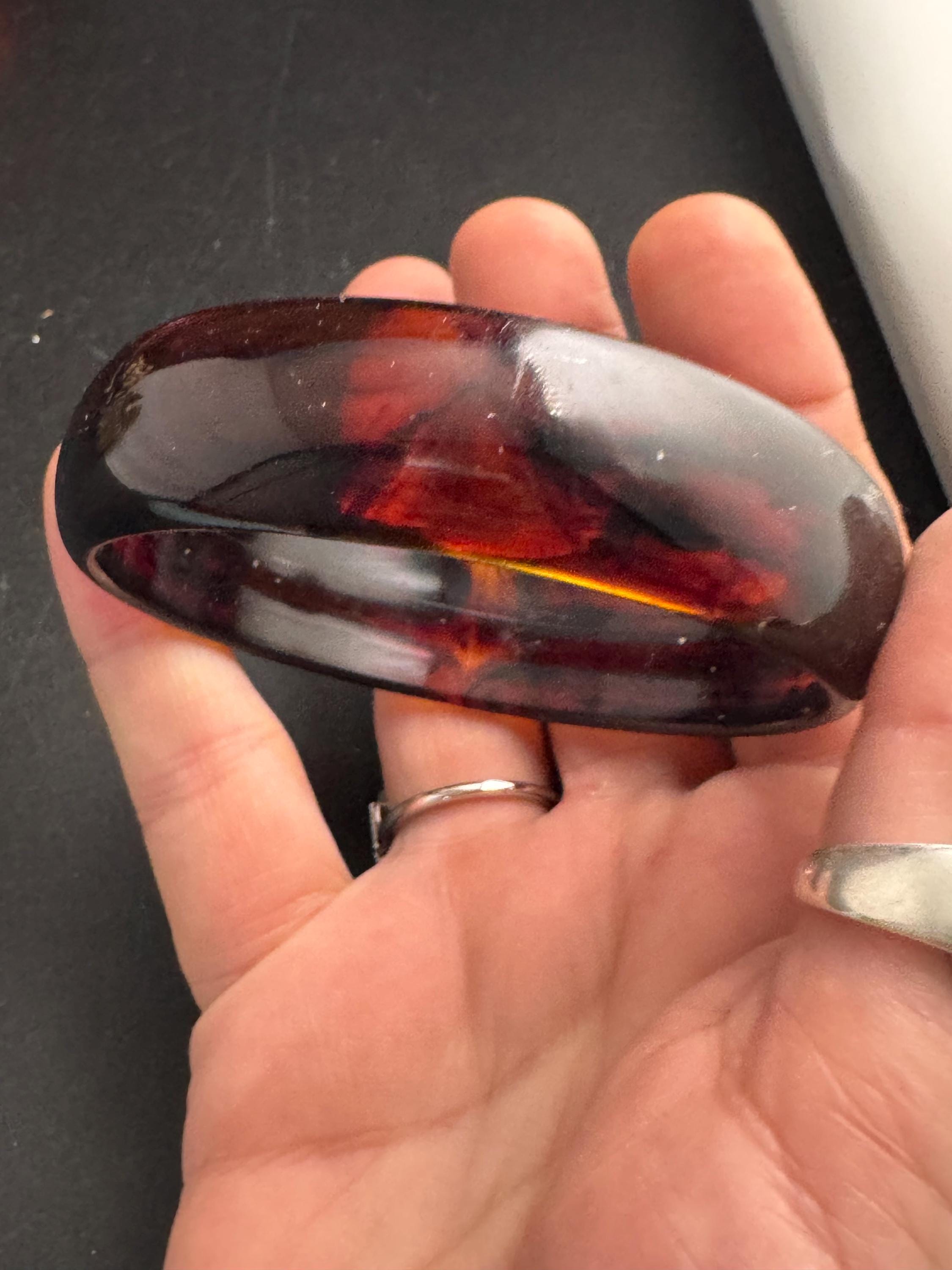 Faux tortoiseshell brown plastic  bangle, vintage bracelet ideal for stacking layering