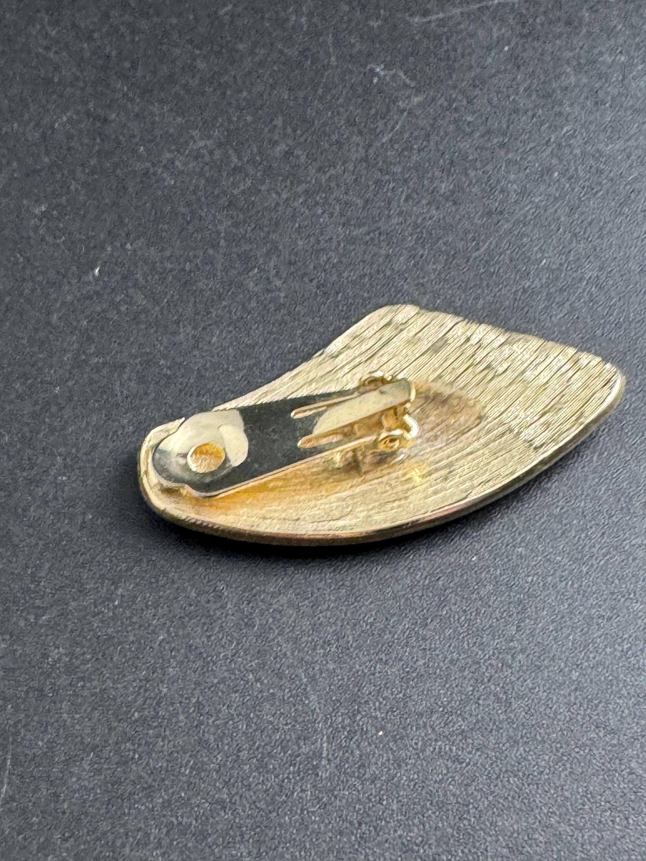 Red Enamel Clip On Earrings: jaques vert vintage gold plated