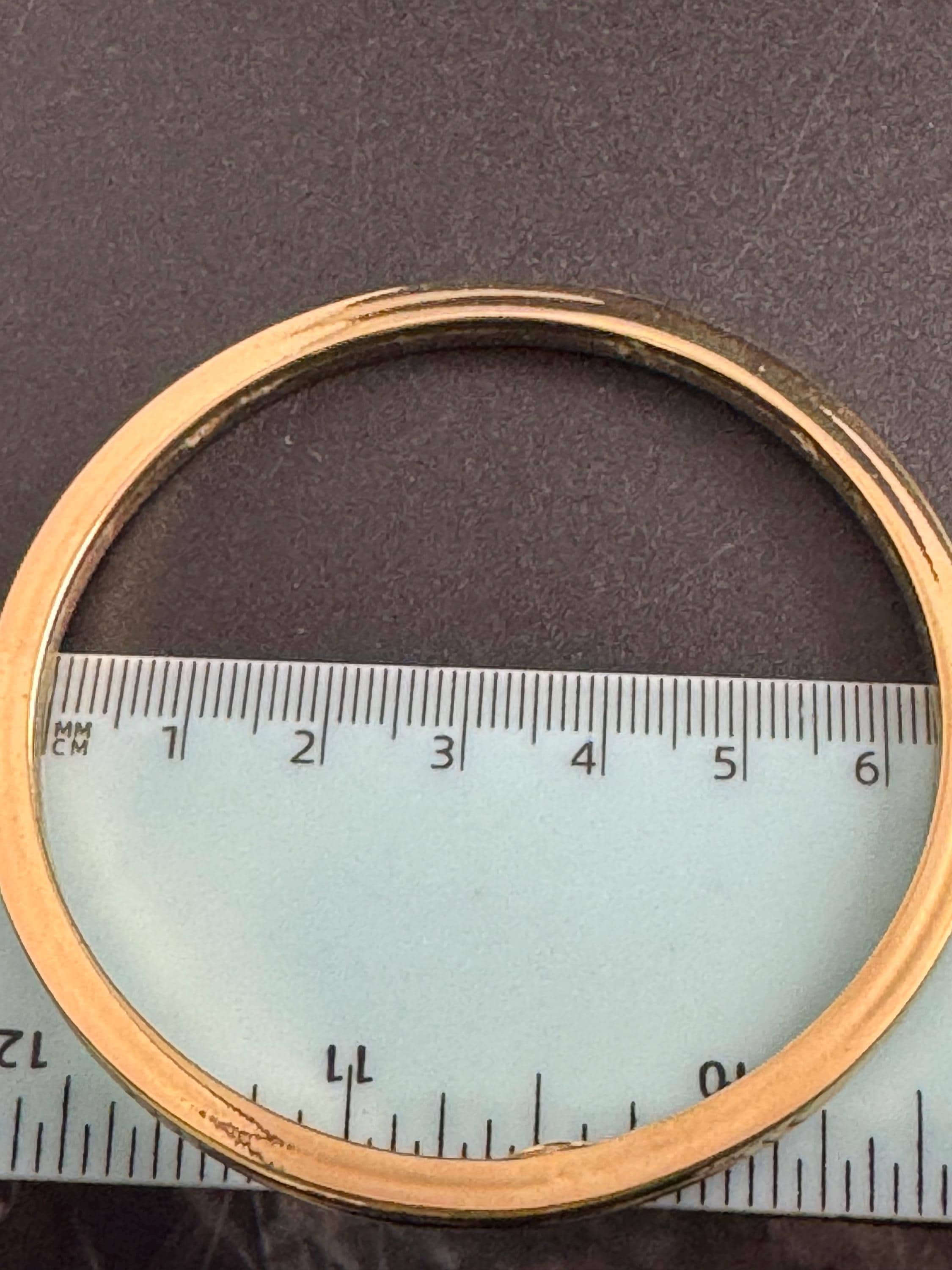 Grosse gold plated slim bangle dated 1971 , 1970s designer bracelet signed jewellery