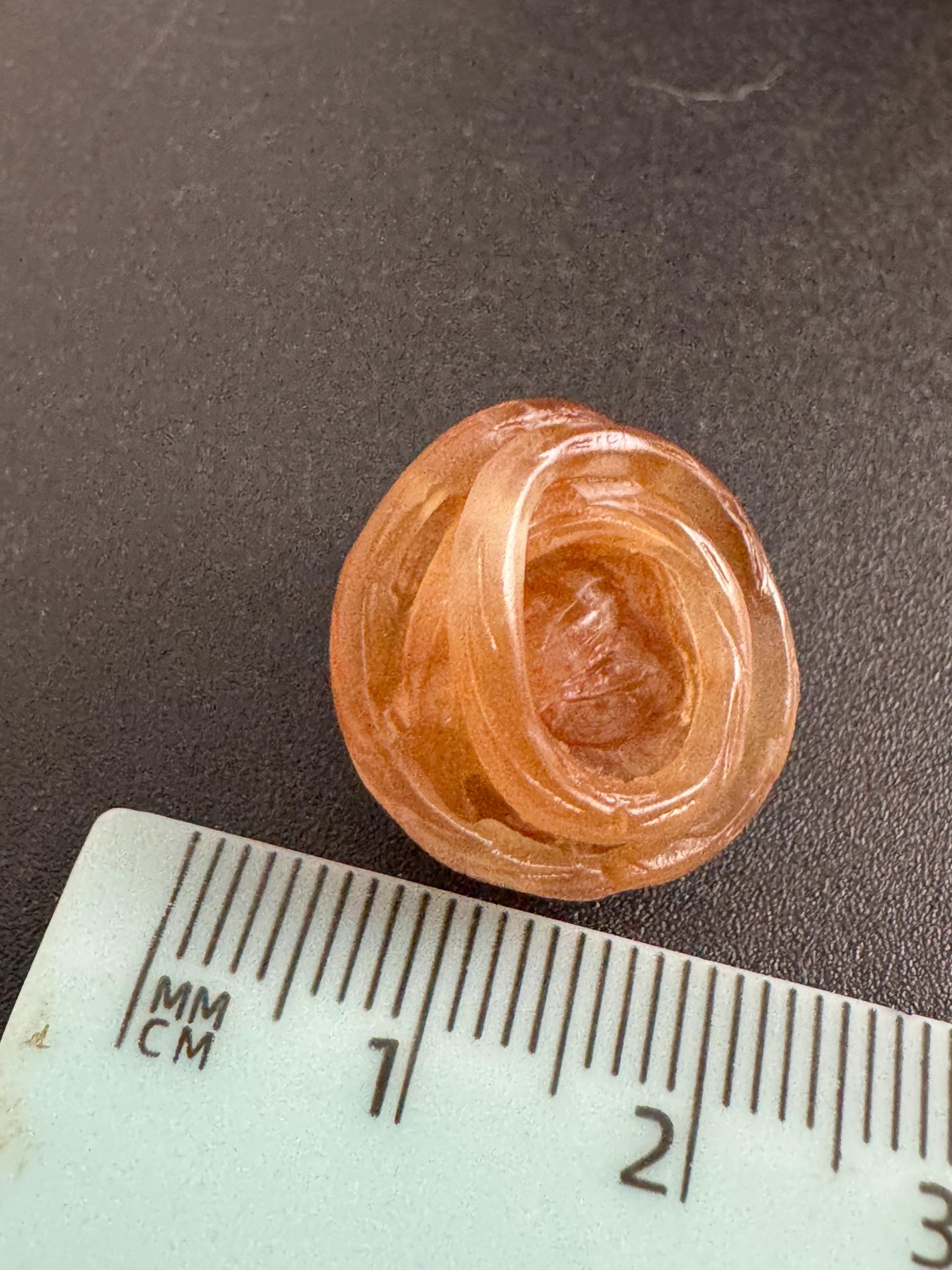 Brown floral acrylic flower buttons 5 pcs , choose 18mm or 23mm