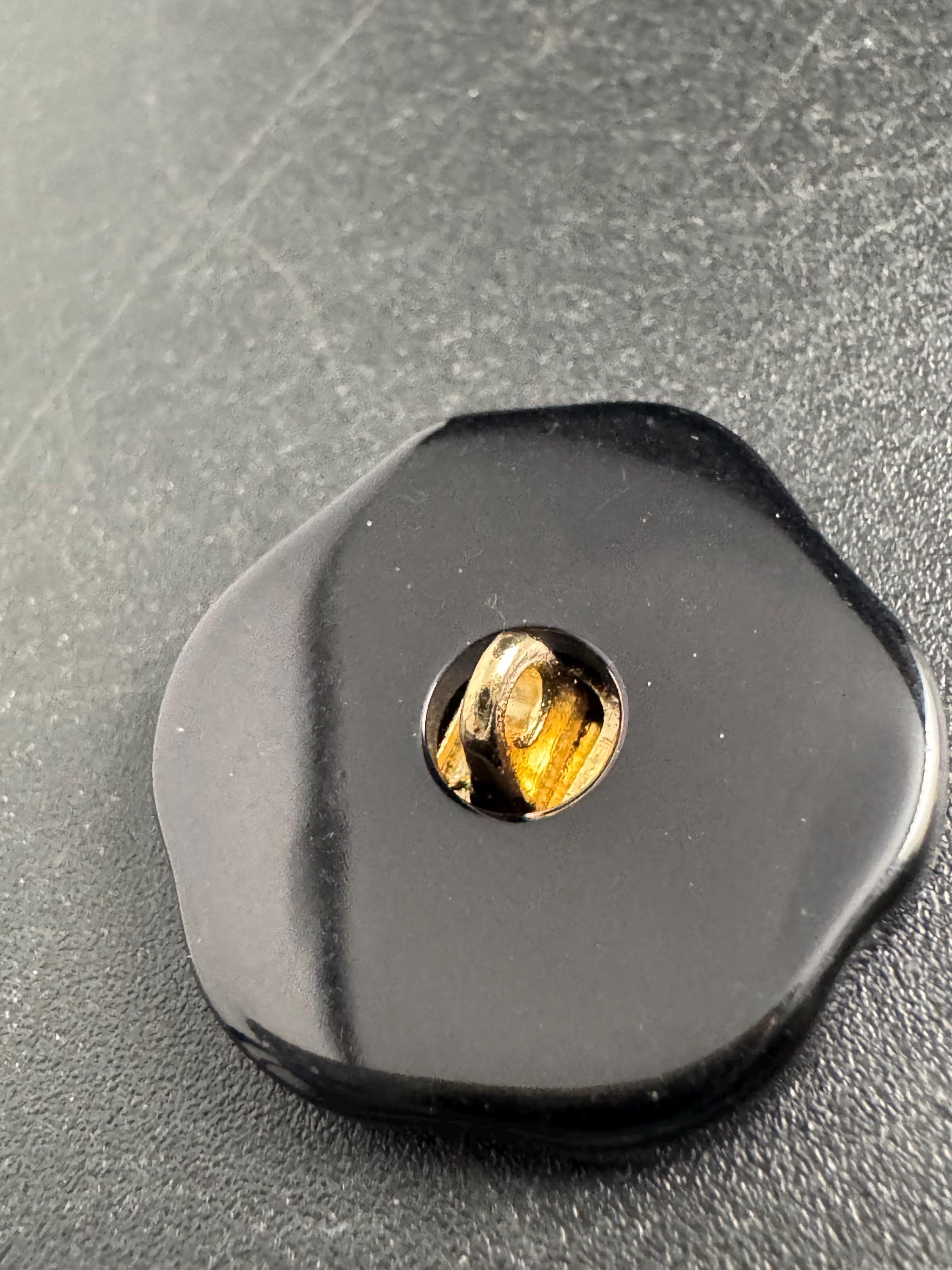 Gold coin buttons tortoiseshell black acrylic surround, choose size 25mm or 18mm ( 5pcs)