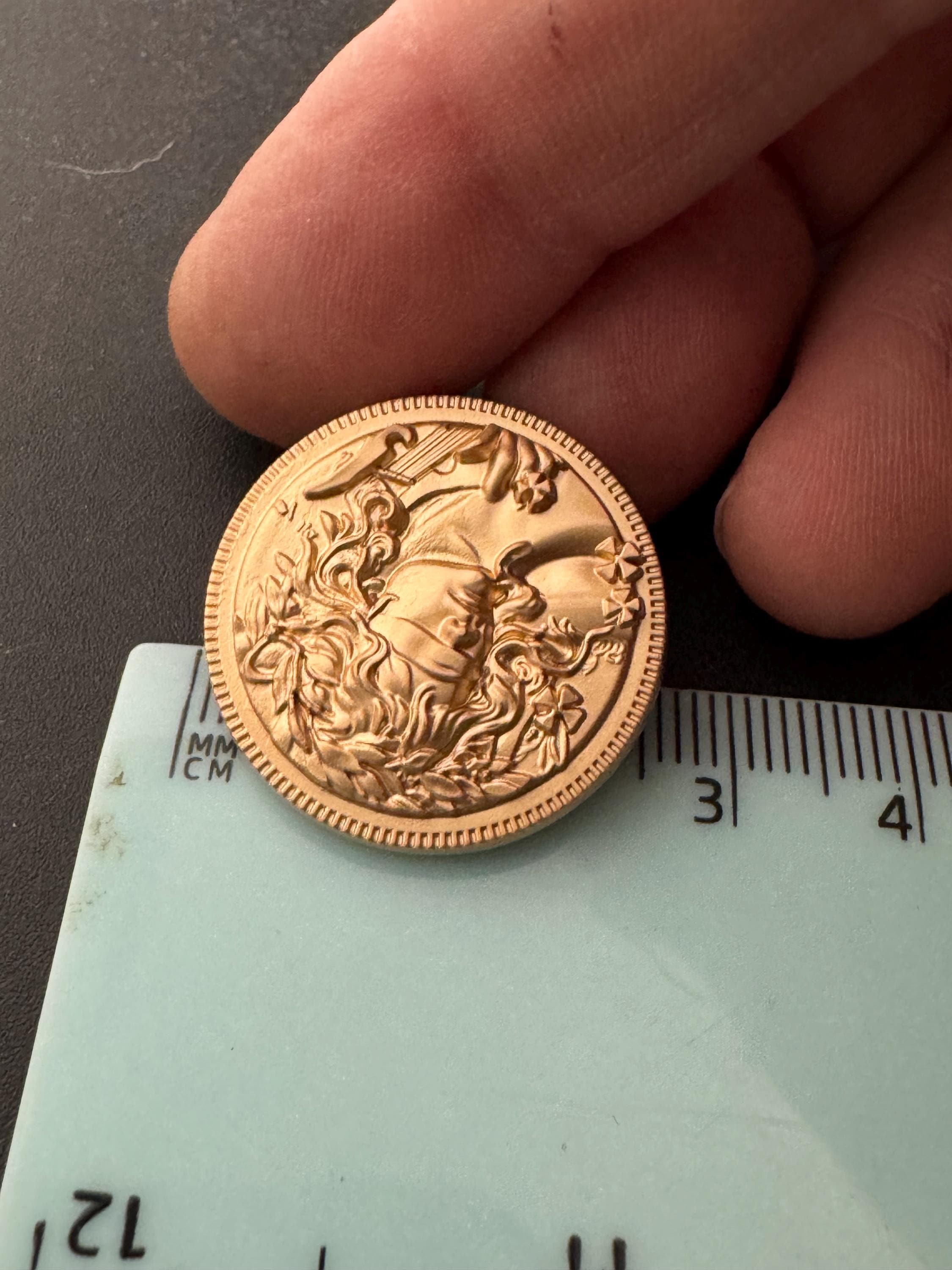 Light gold coin buttons , size 25mm or 20mm metal