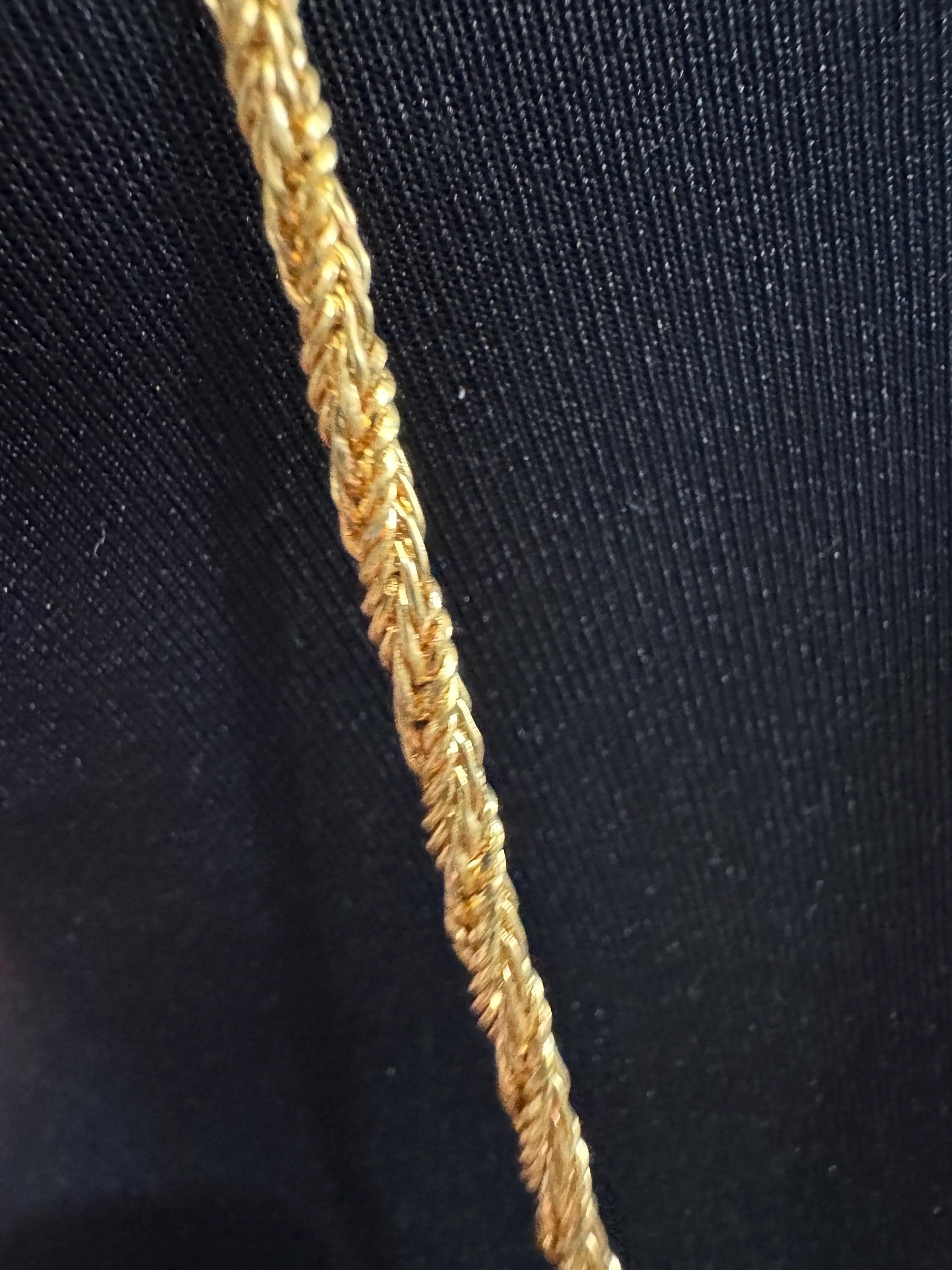 Long gold plated Rope Chain,  37 inch 122cm vintage necklace