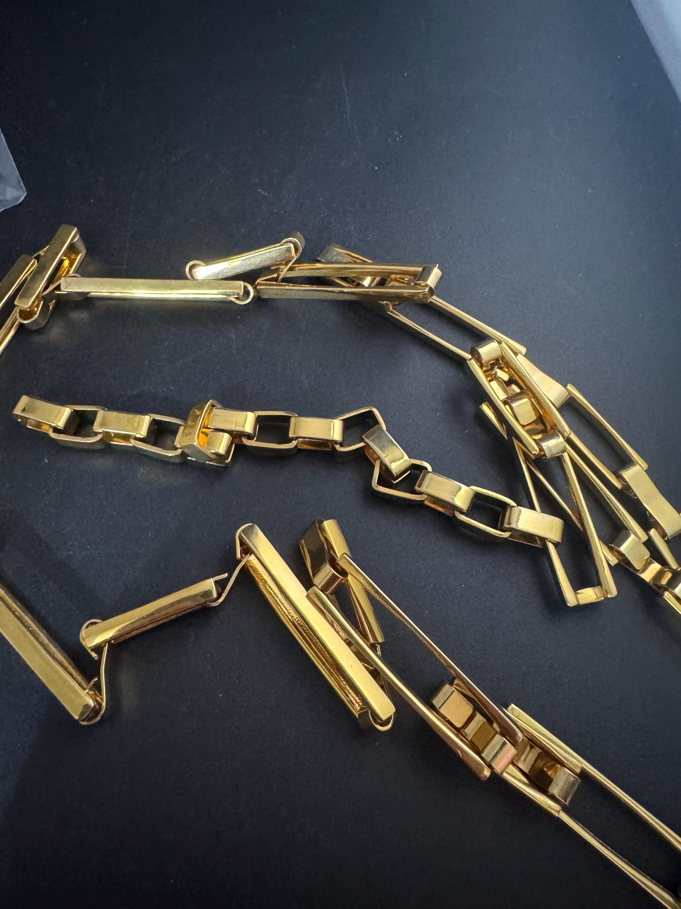 Ladies gold metal chain belt, fits 100 to 113cm vintage fashion