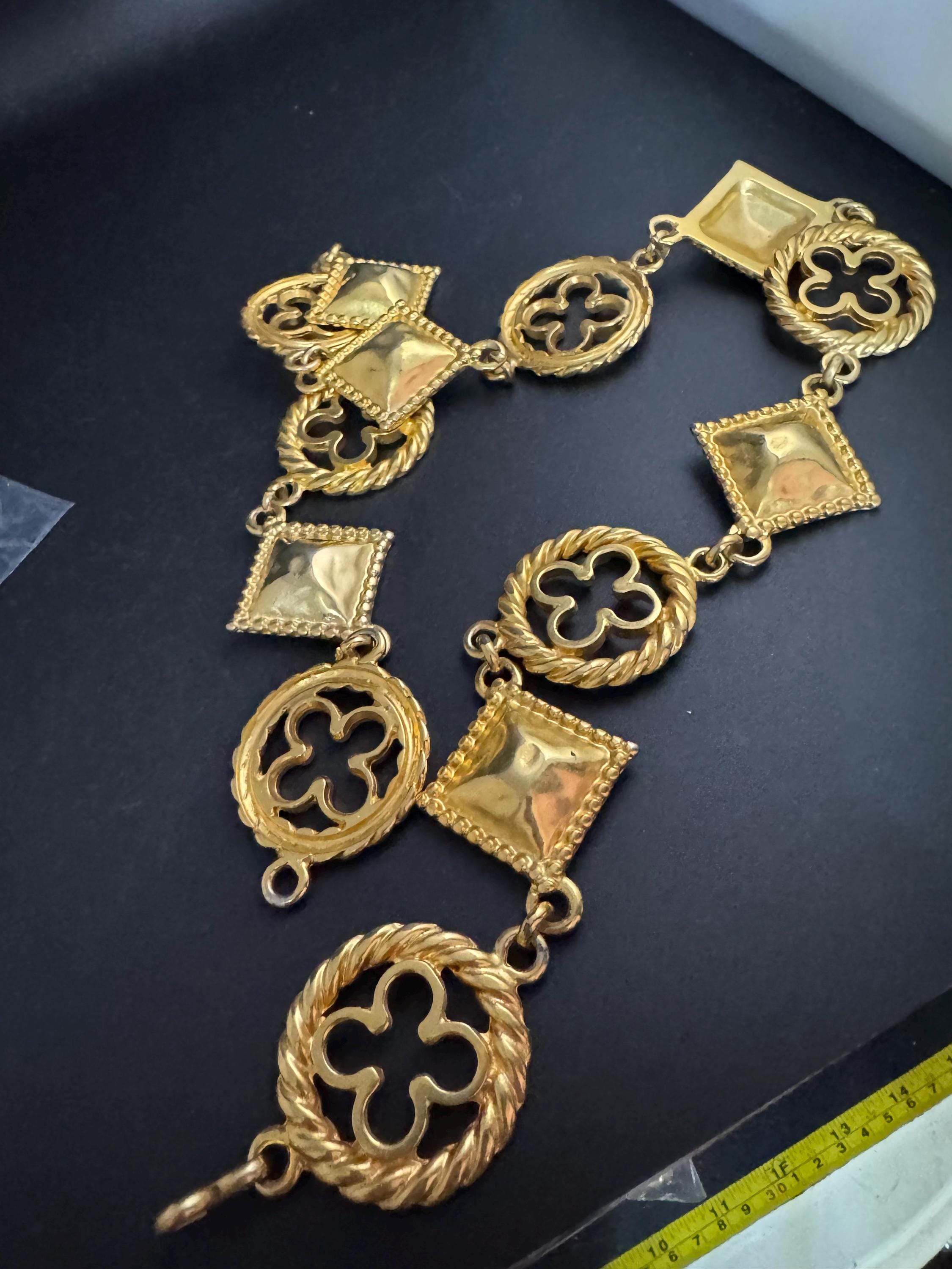 Statement gold collar necklace, 73cm petite belt ideal runway necklace