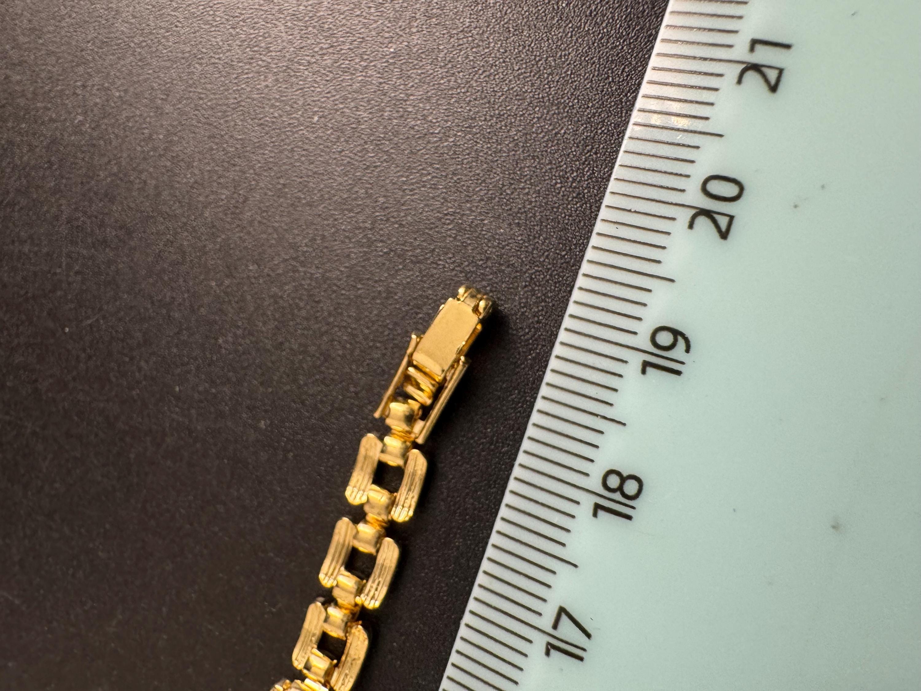 Slim Panther link rhinestone bracelet, bright pink oval cabochon crystals gold plated