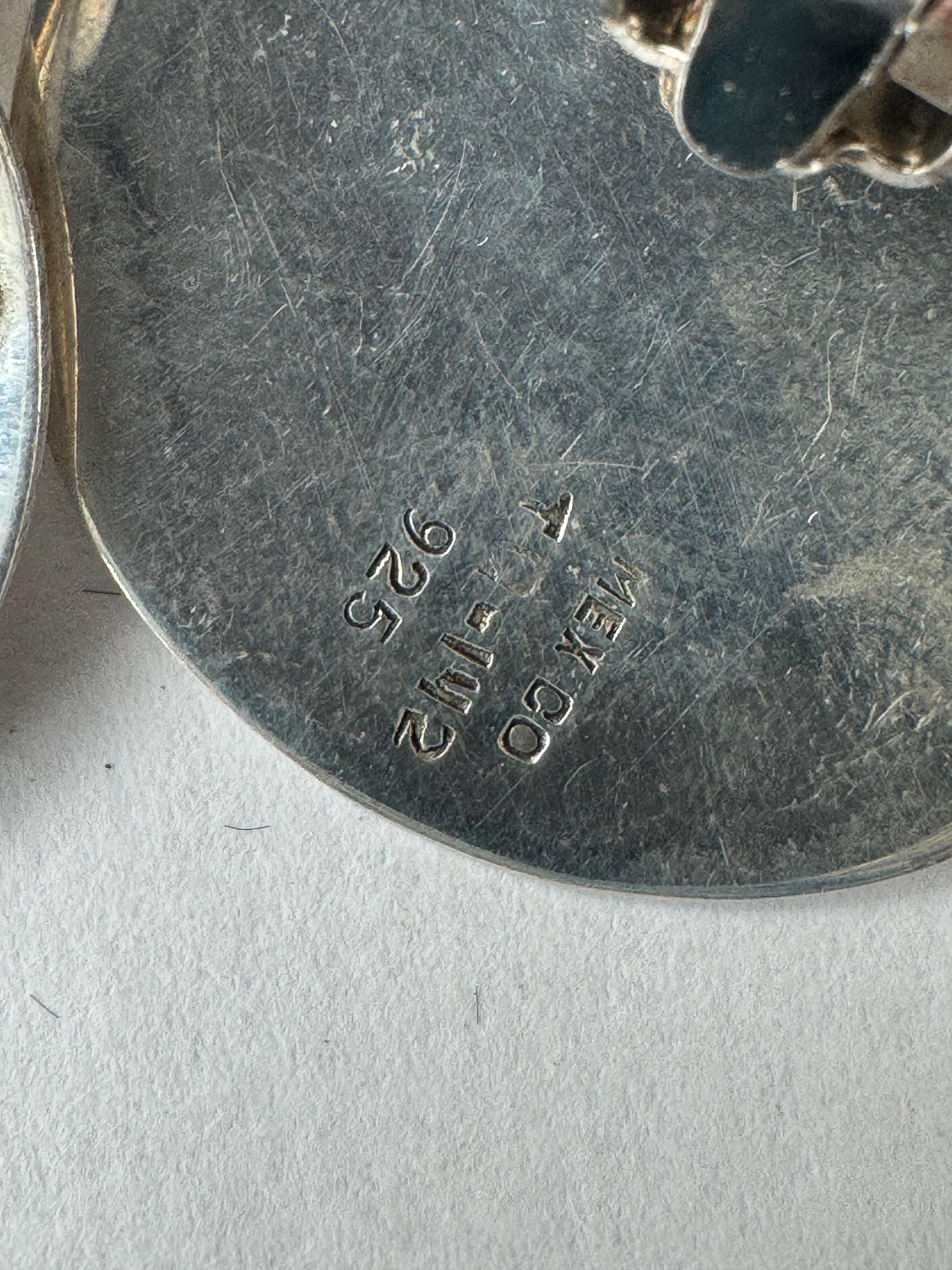 Mexican 925 big Clip On Earrings, stamped TC -142