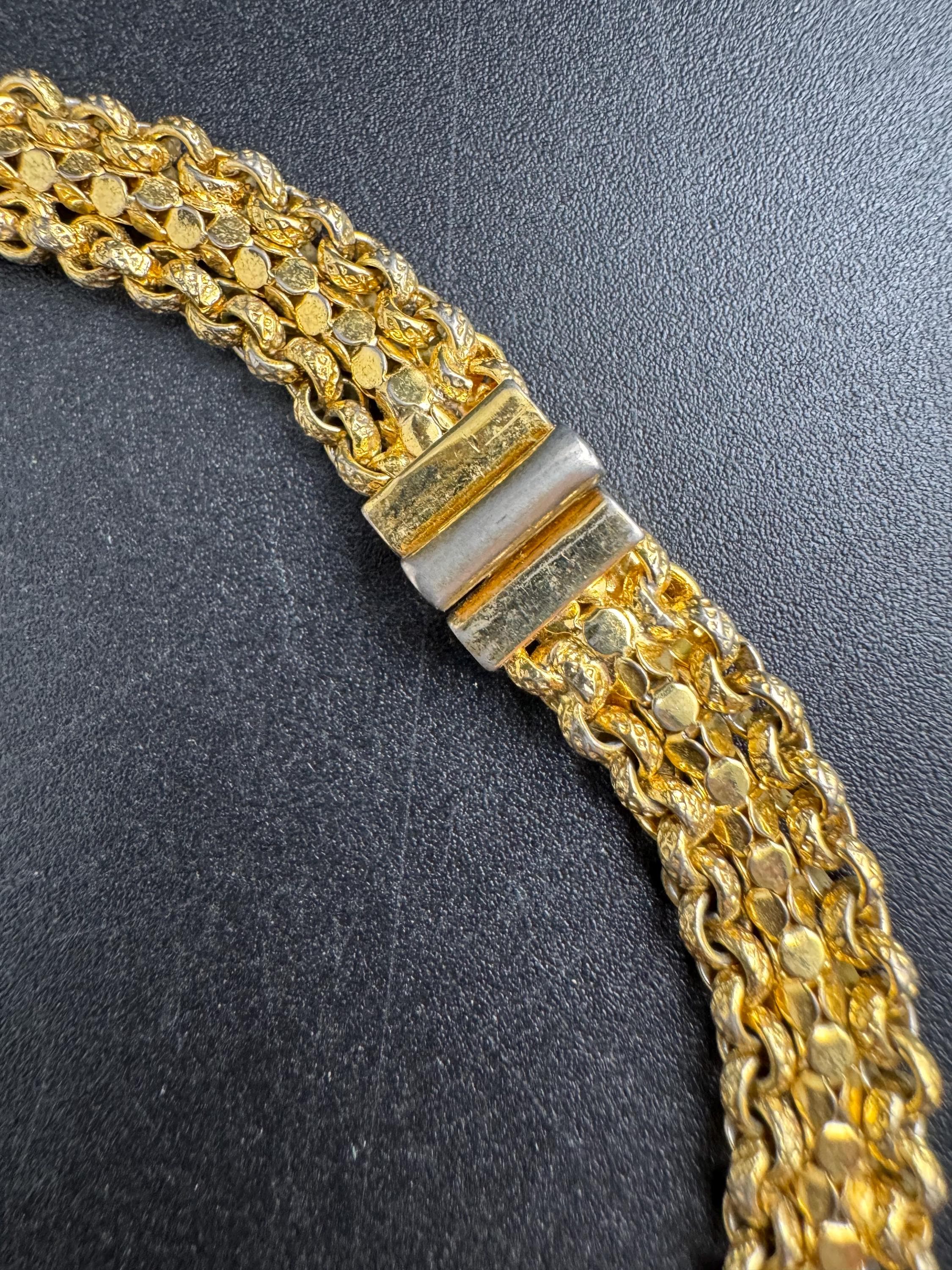 Vintage gold Mesh Choker, woven  Necklace