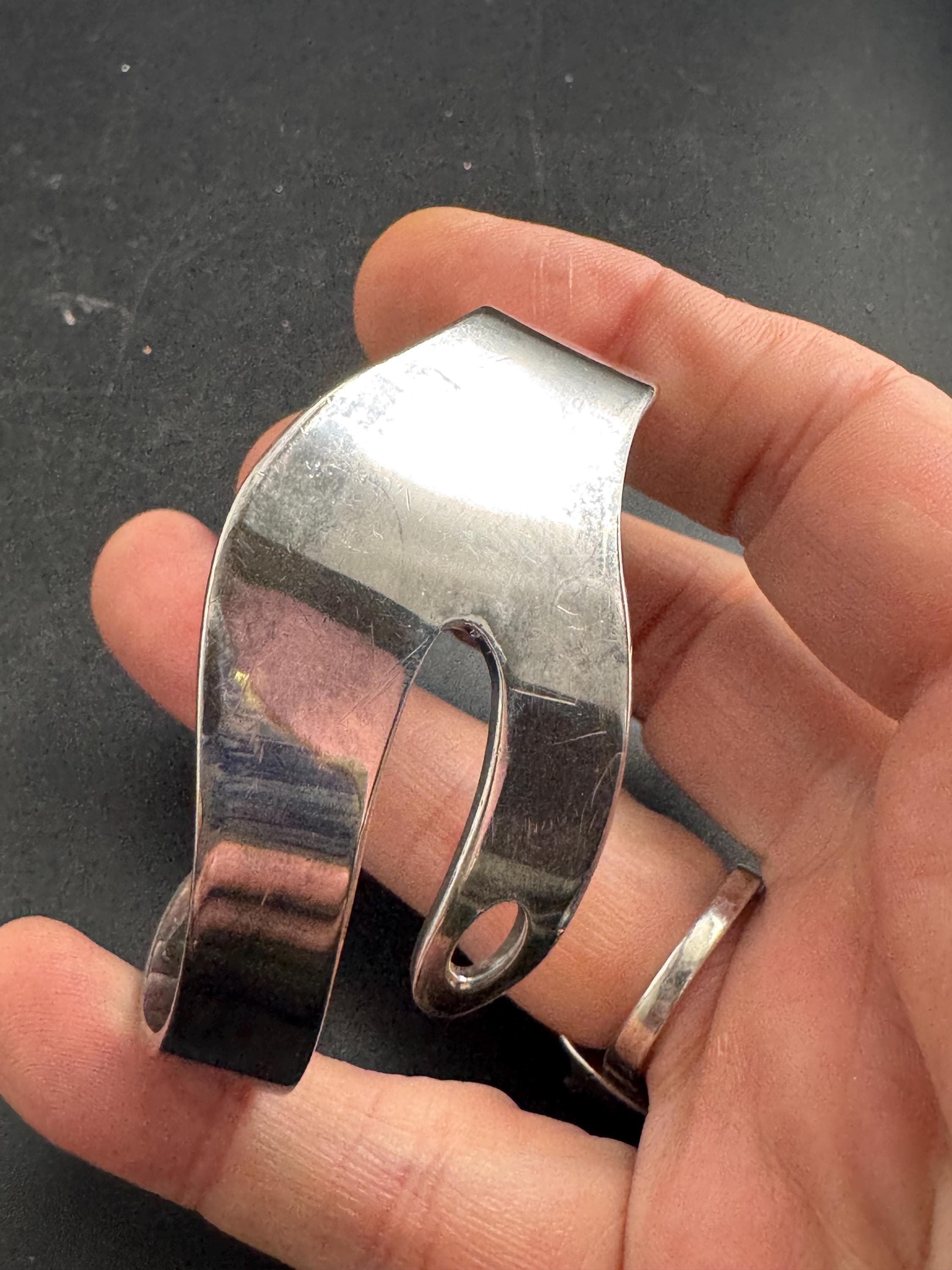 Newbridge Silverware abstract Bangle: signed jewellery Modernist Design