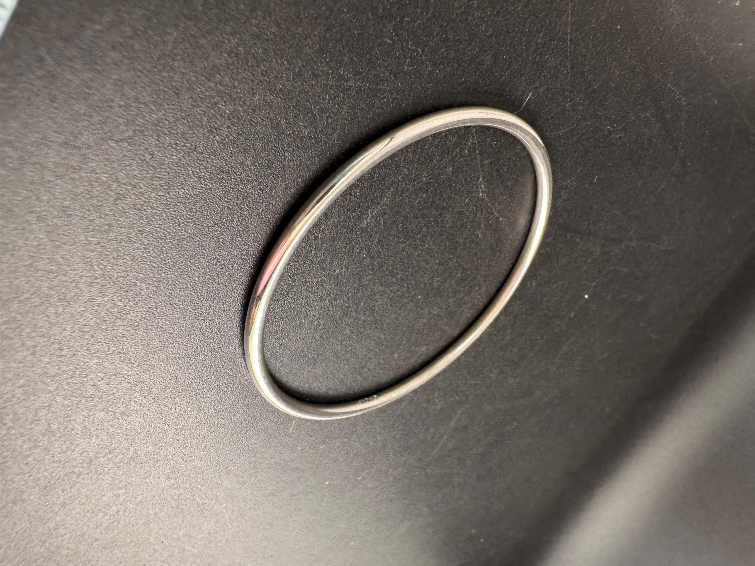 Monet slim stacking bangle , silver tone vintage and signed