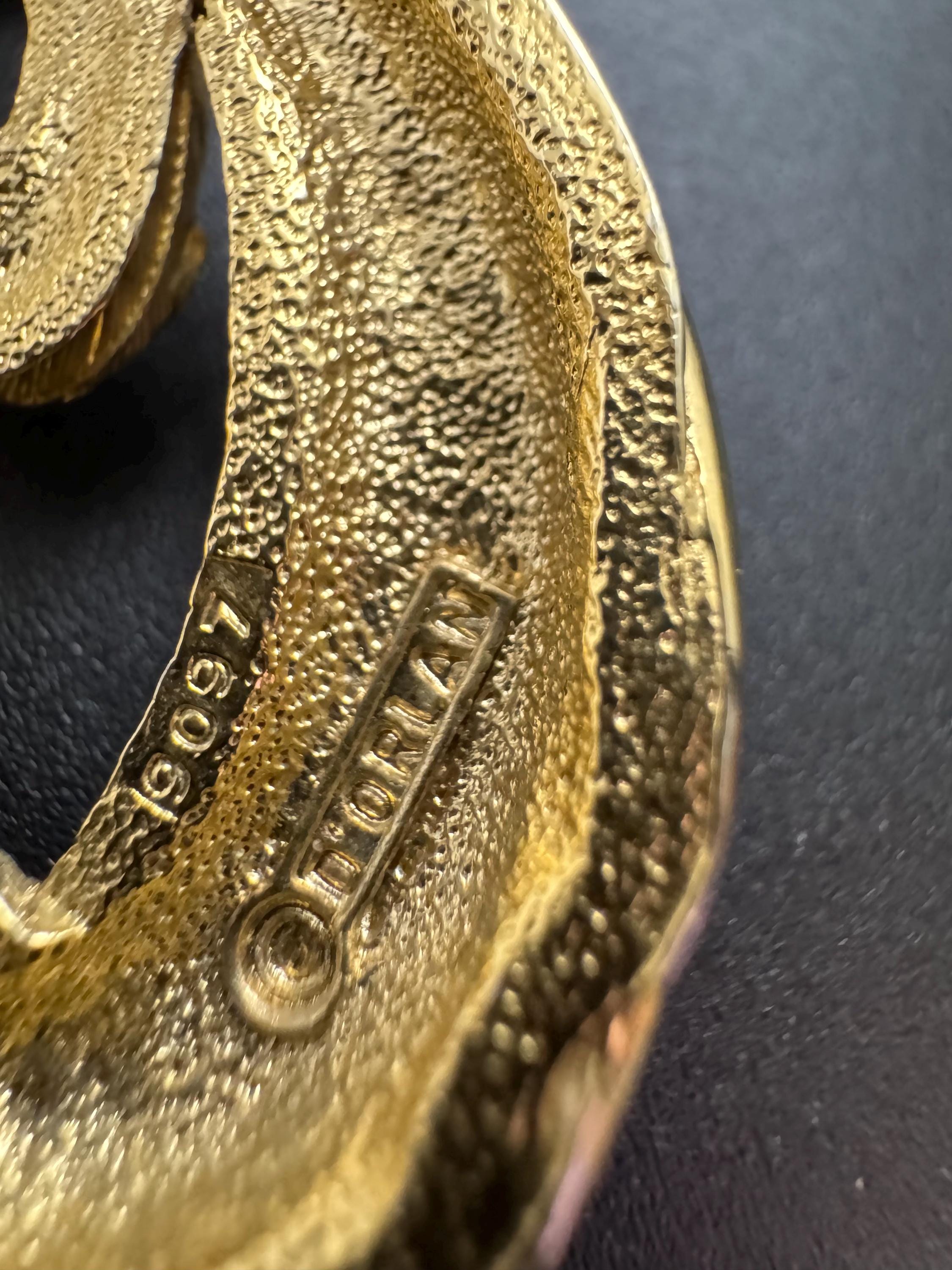 D’orlan rhinestone pendant necklace, vintage signed gold plated