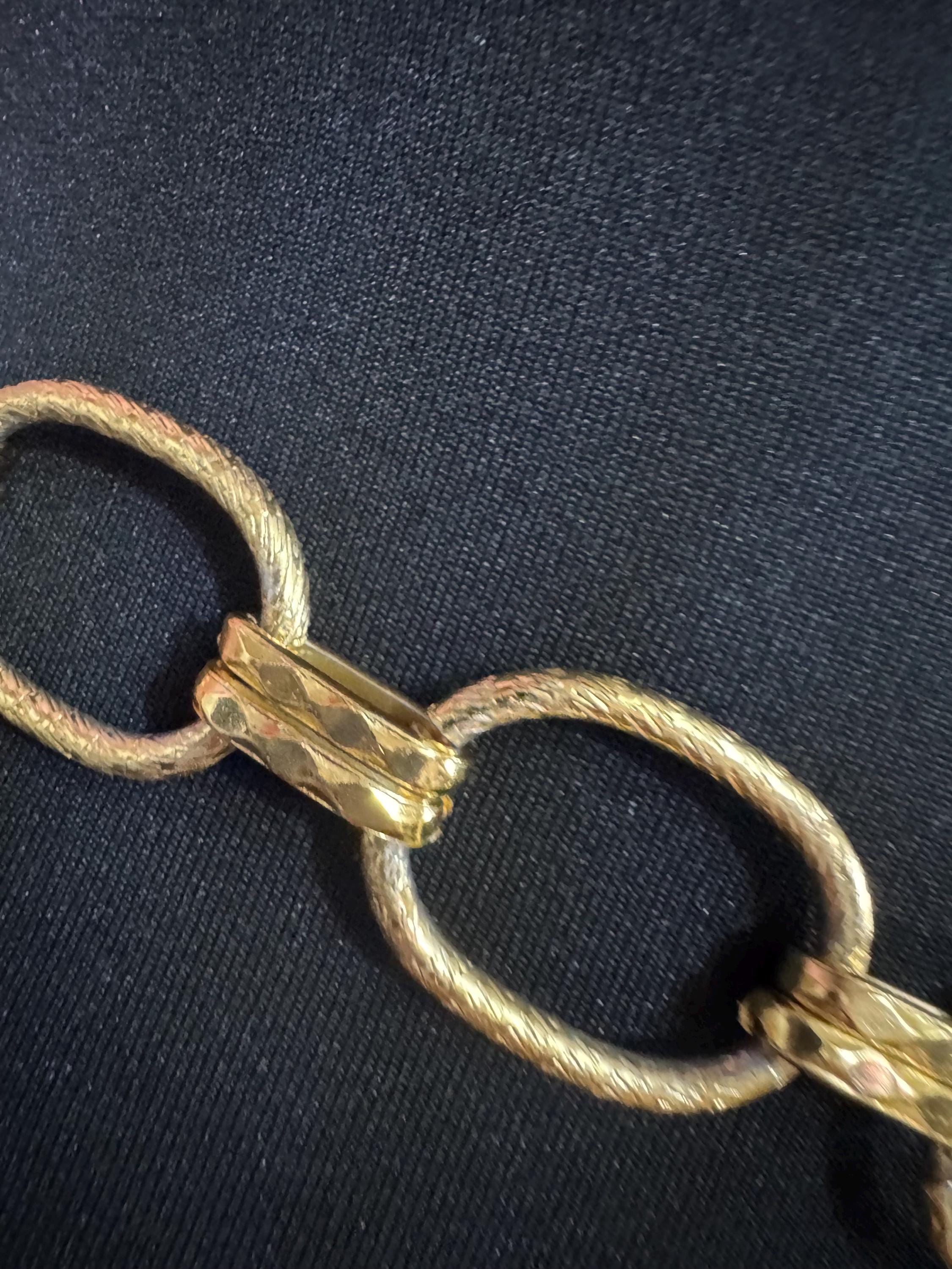 gold oval link chain belt, fits to 82cm engraved loops vintage fashion