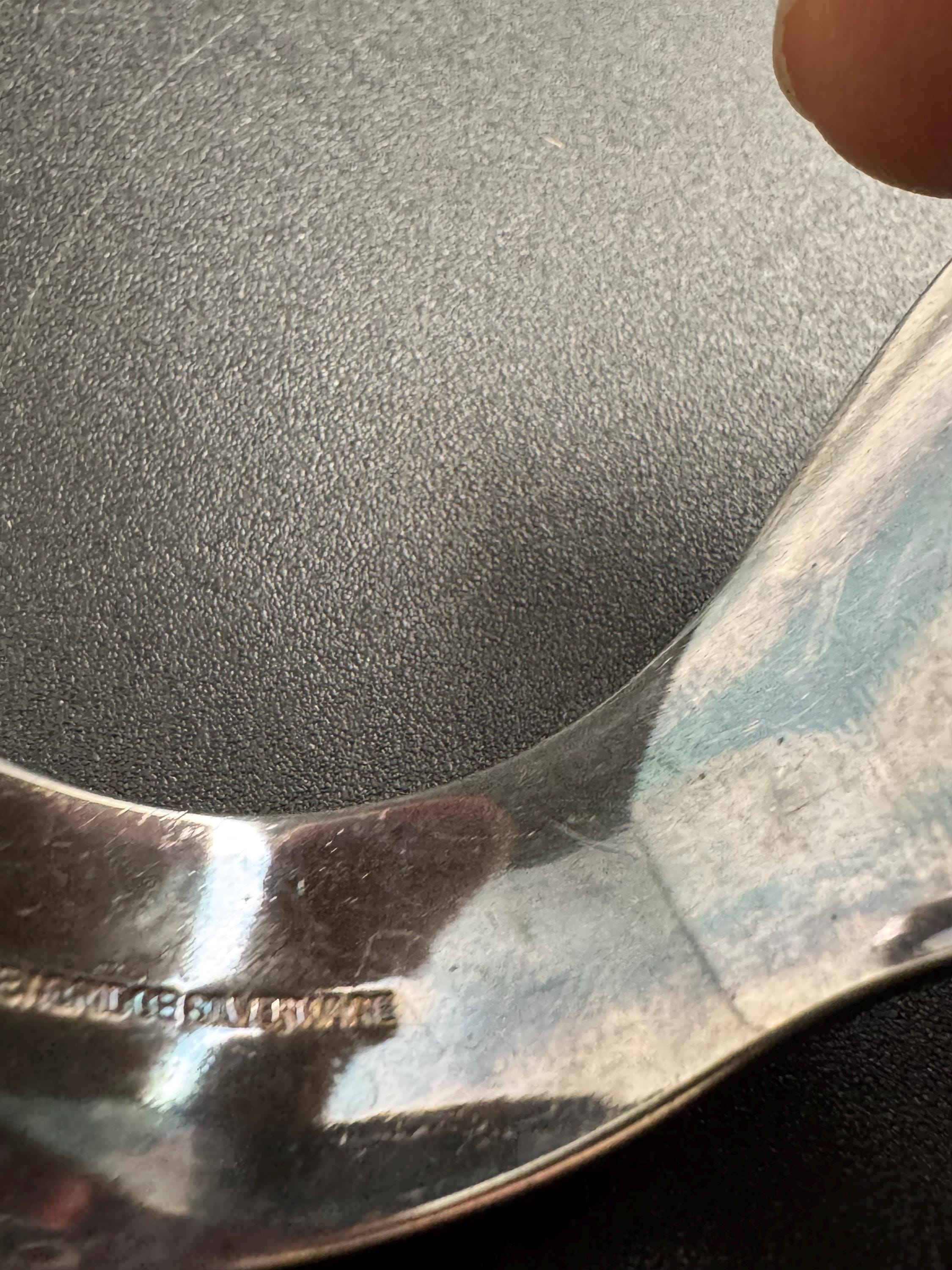 Newbridge Silverware abstract Bangle: signed jewellery Modernist Design
