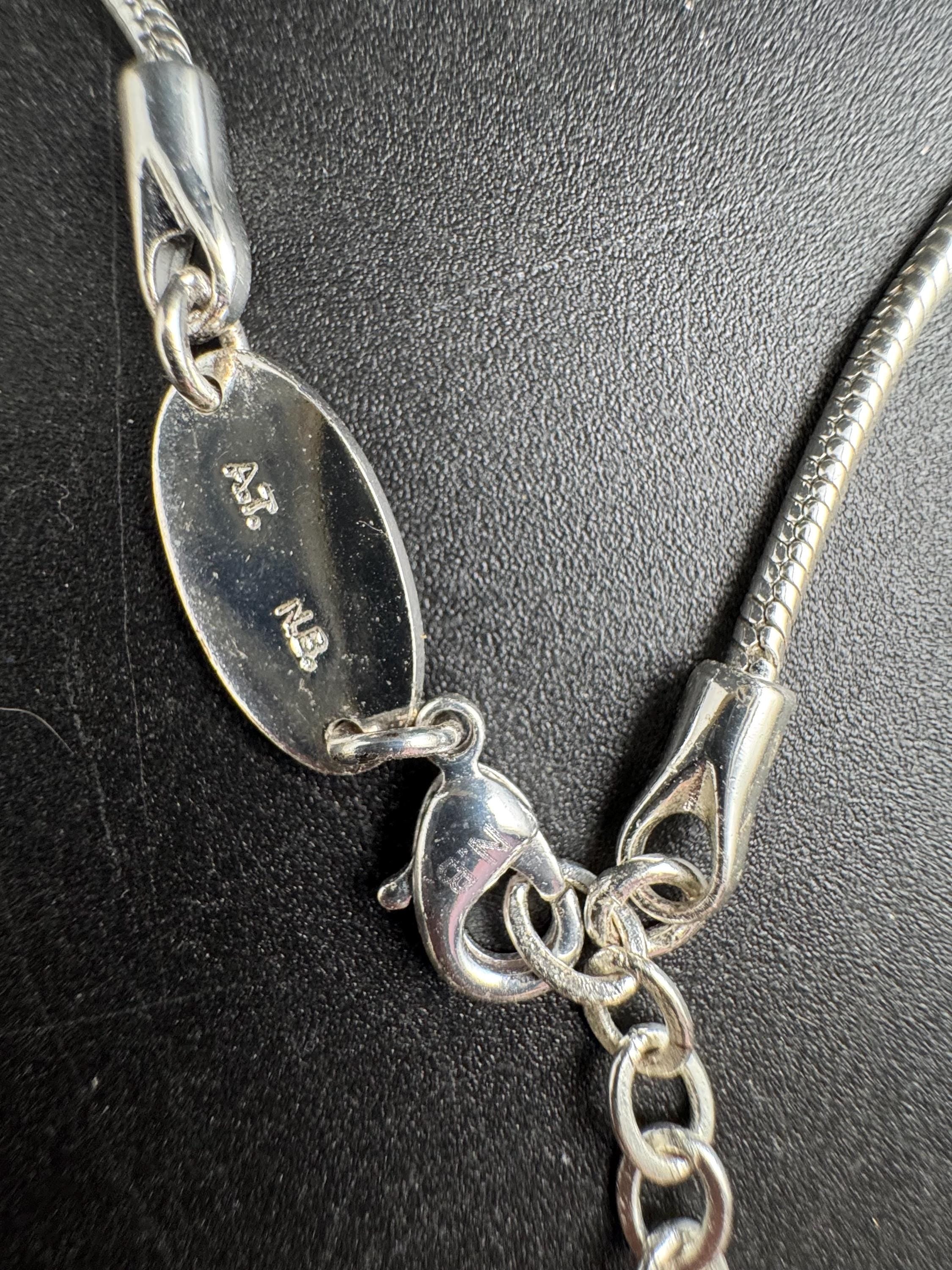 Modernist crystal necklace by Newbridge silverware,  silver plated dropper