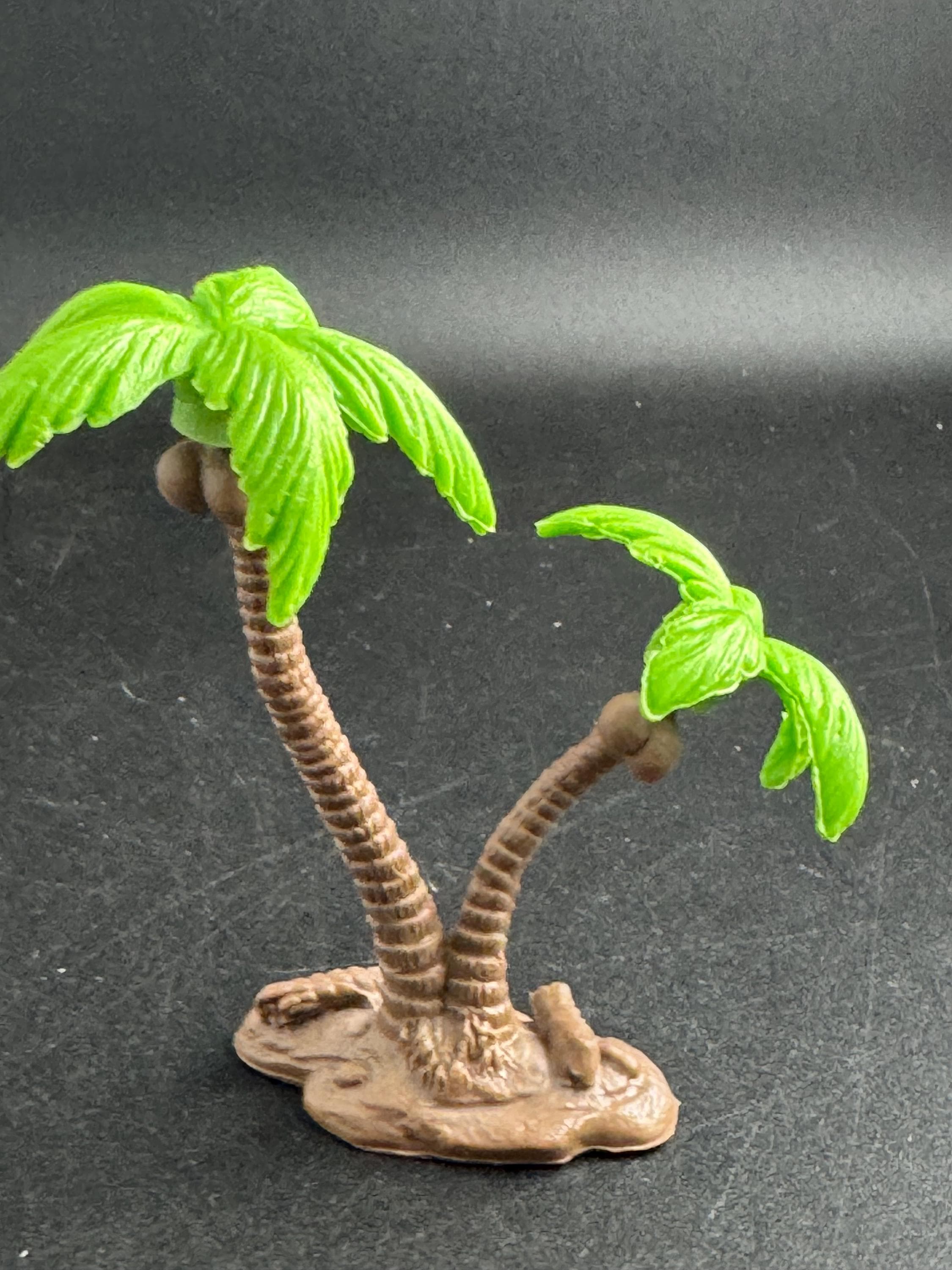 miniature palm tree cake topper (1pc) , dolls house tropical scenery craft 10cm (light green)